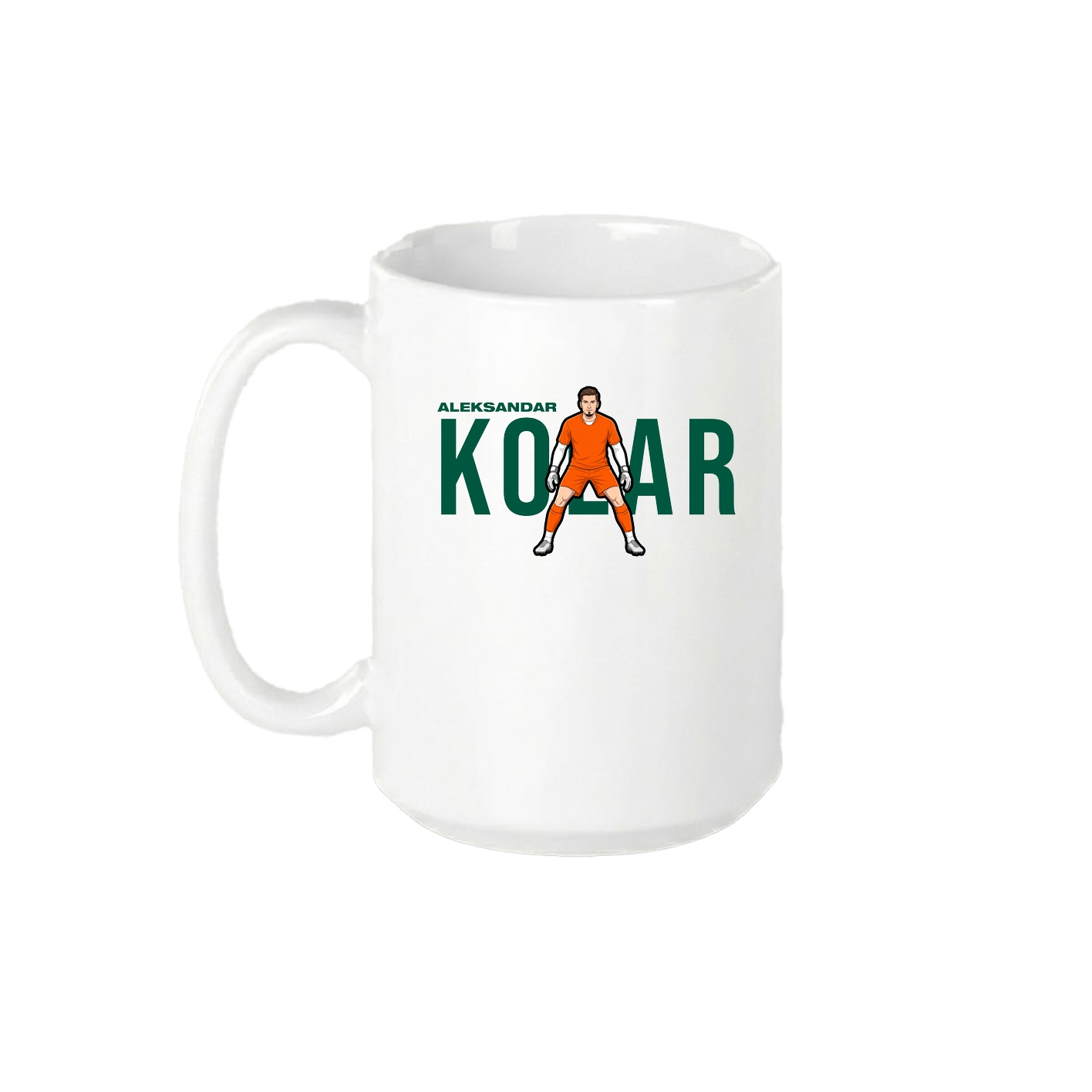 15oz Coffee Mug — Player Name in White