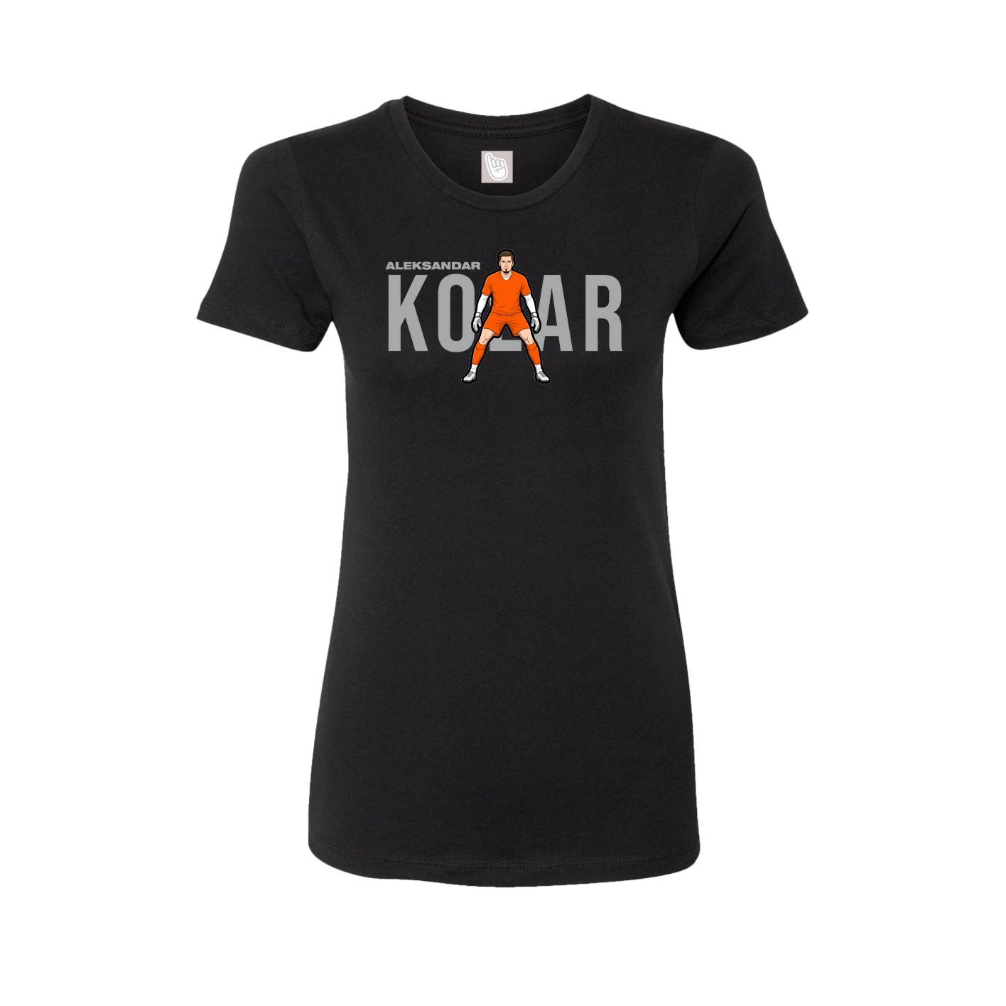 Fitted Women's Tee — Player Name in Black