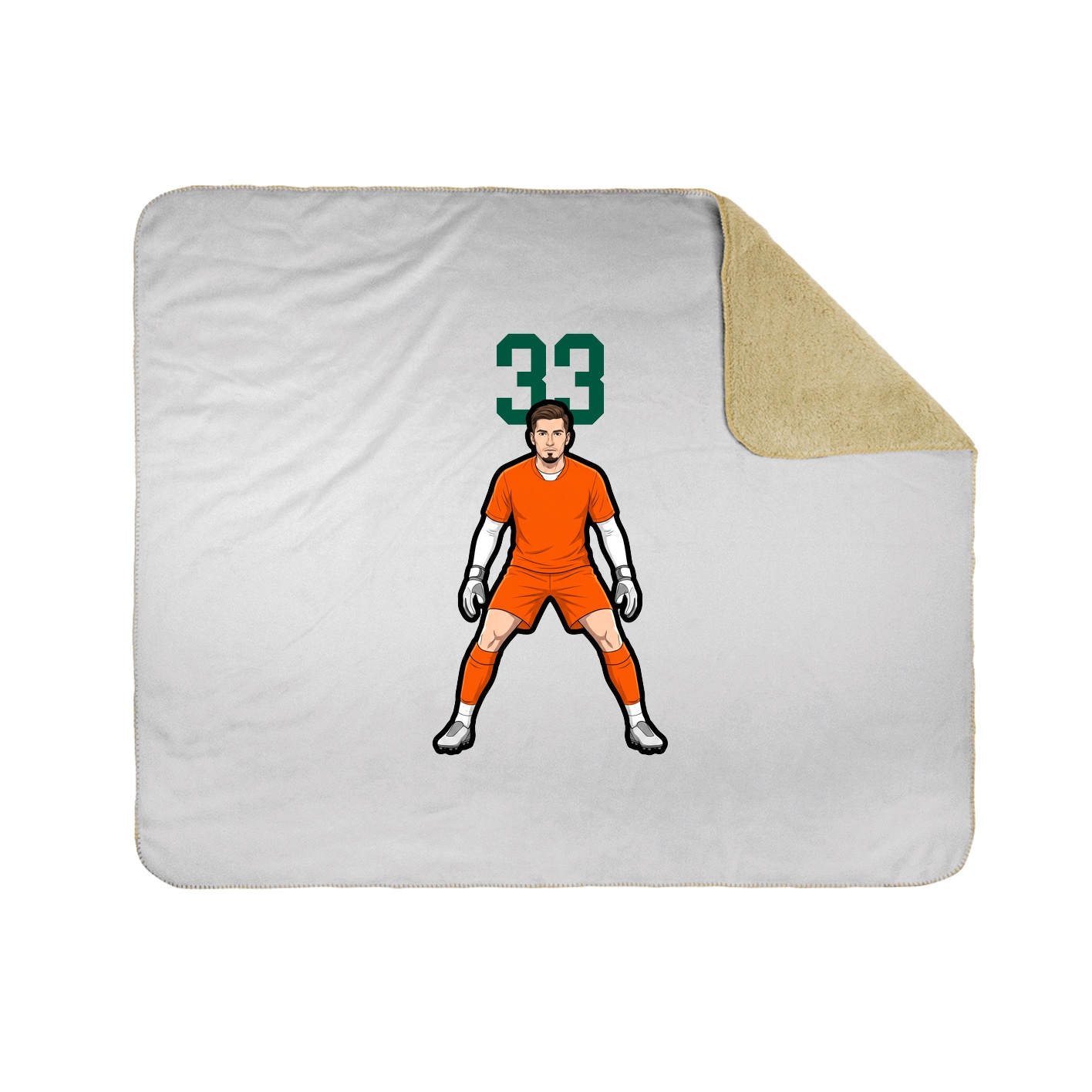 Throw Blanket — Number Top in White