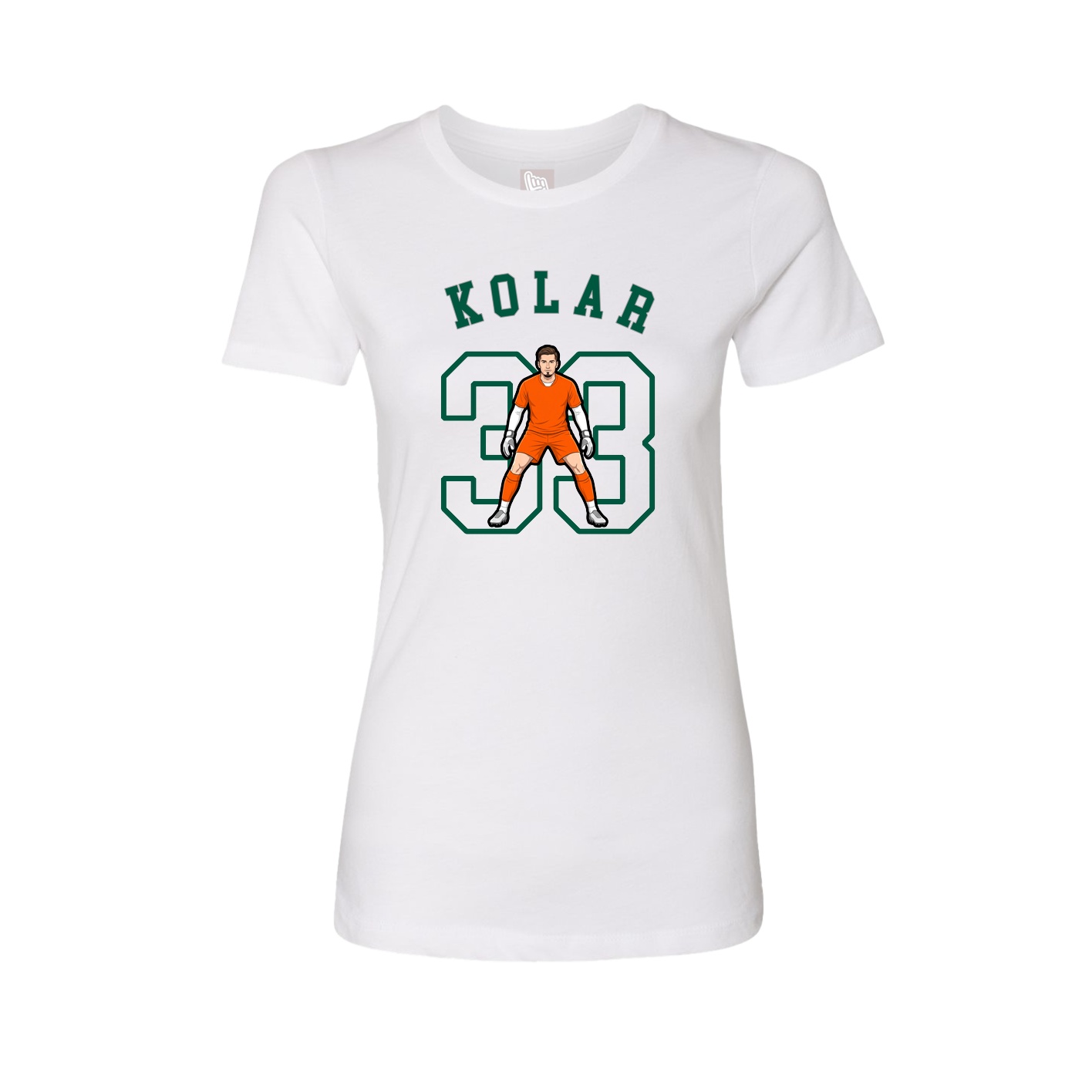 Fitted Women's Tee — Shirsey Arch in White
