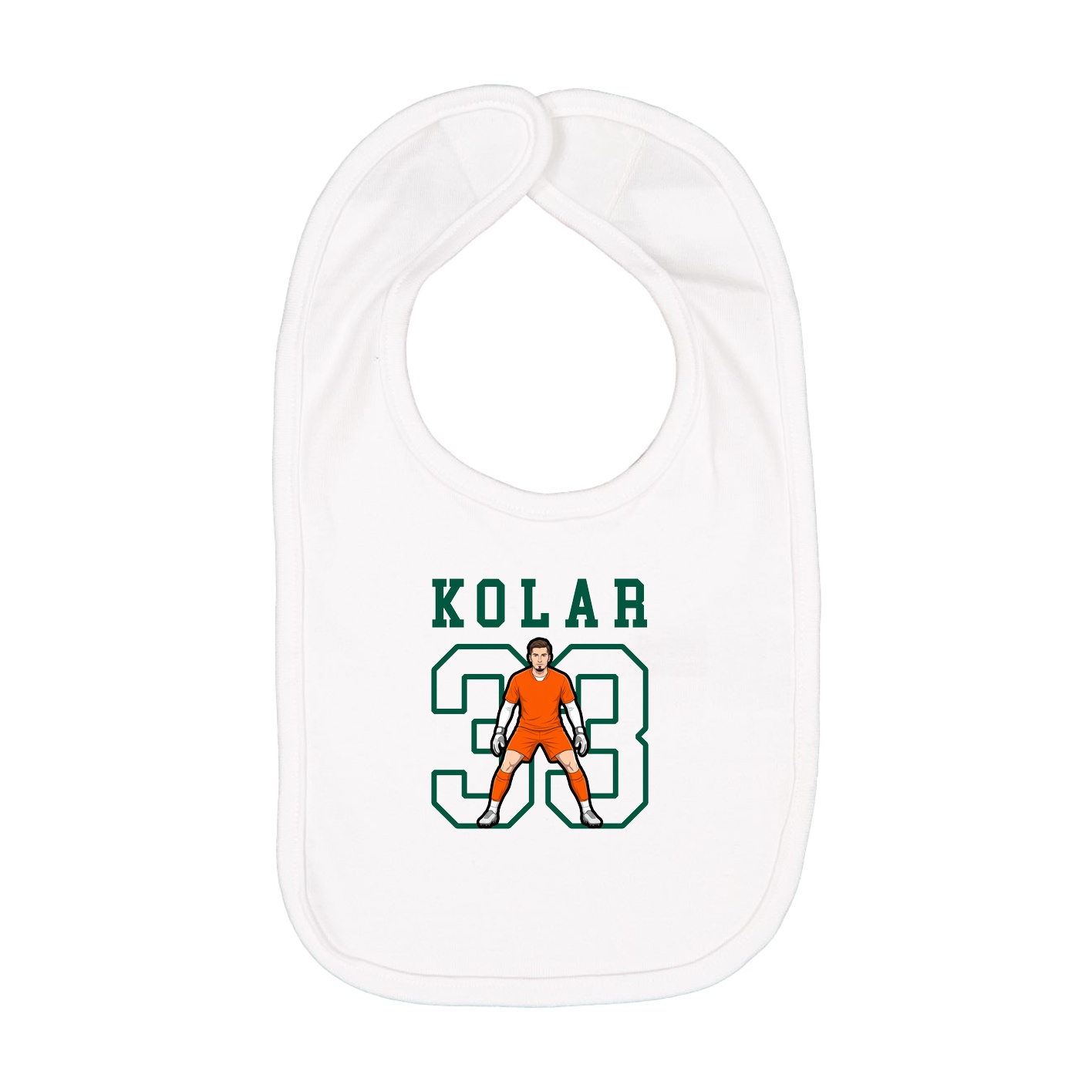 Infant Bib — Shirsey in White