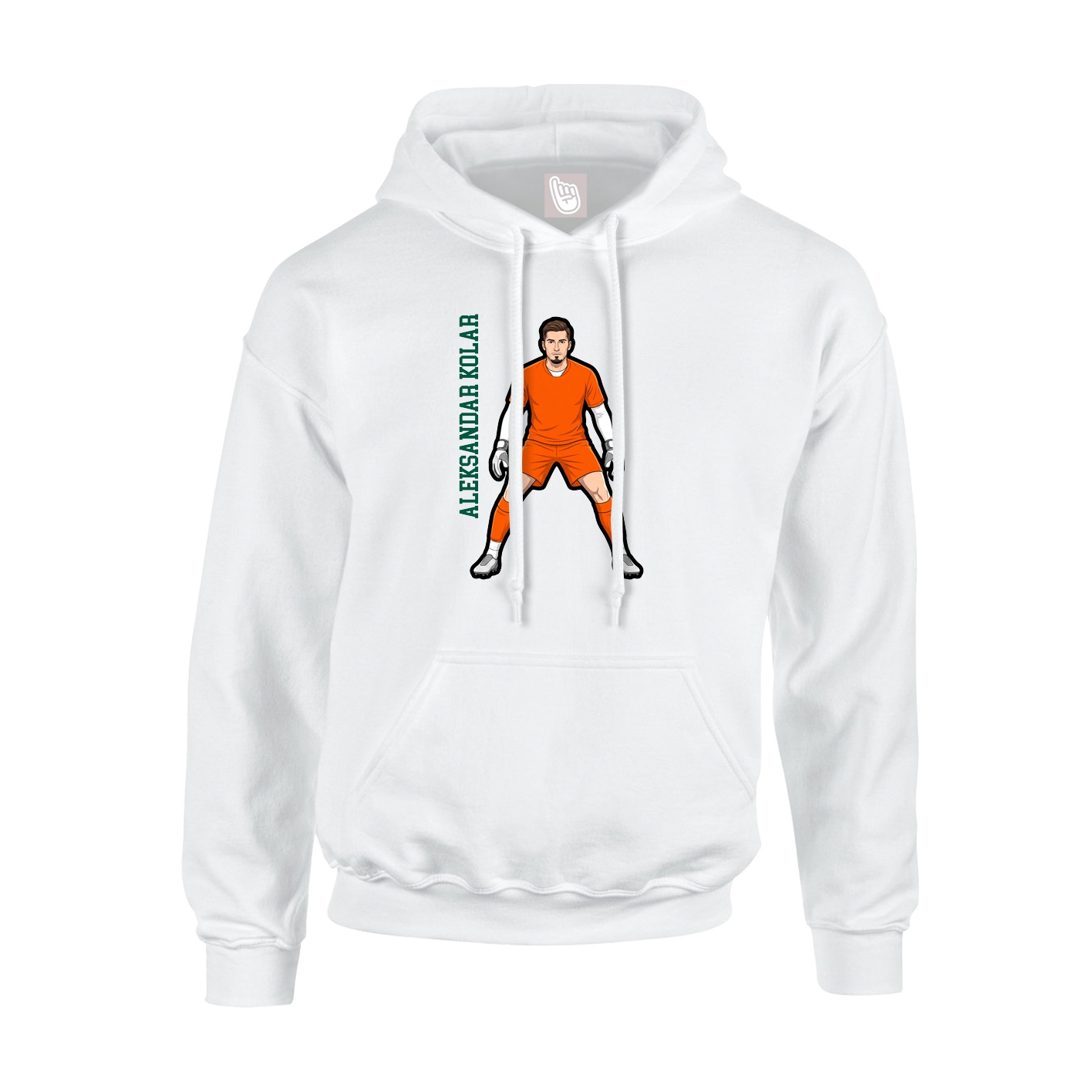 Hoodie — Name Vertical in White