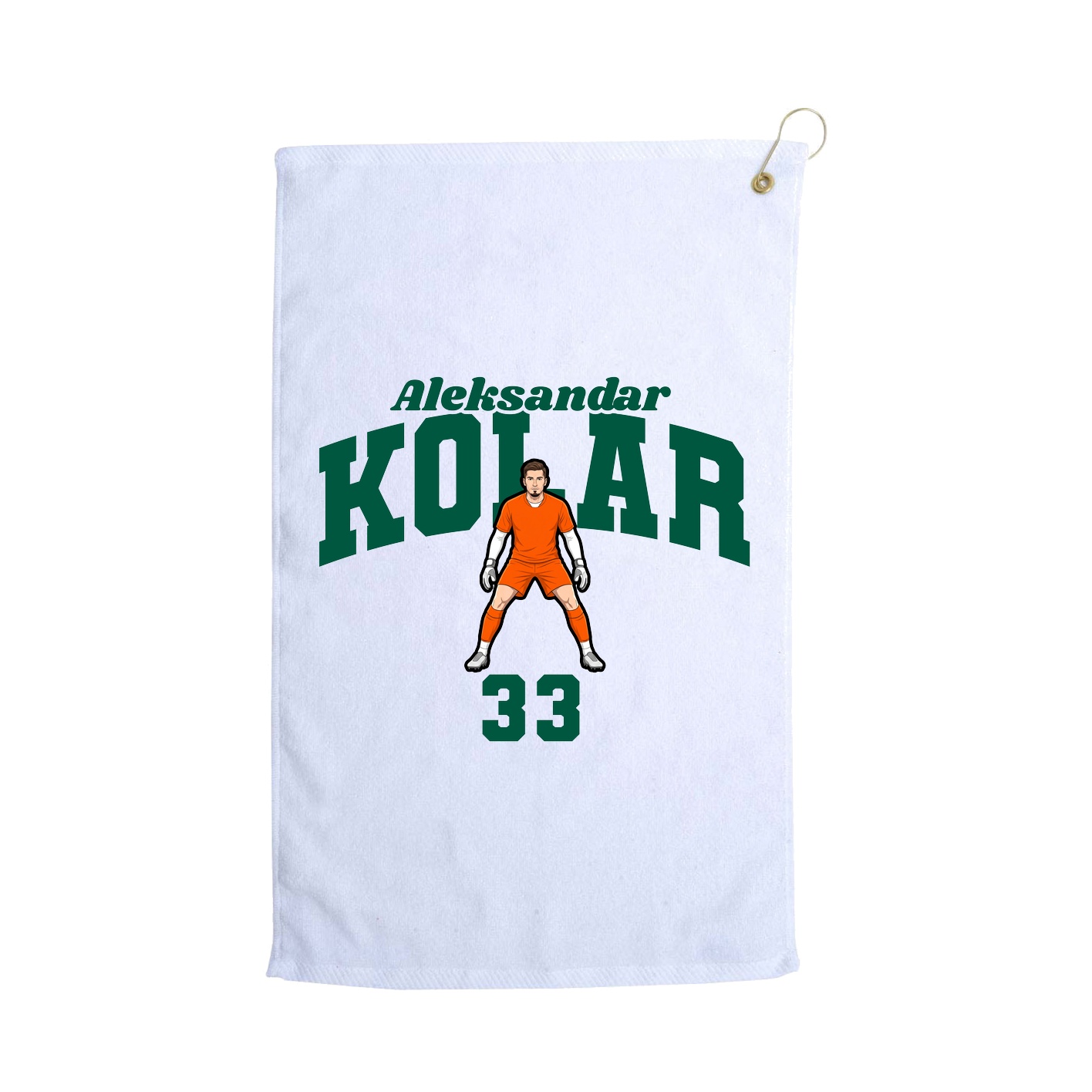 Golf Towel — Signature Arch in White