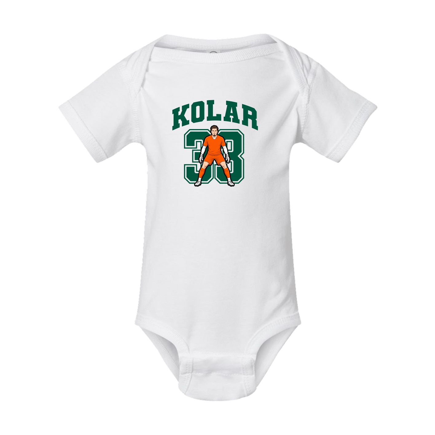 Baby Onesie — Number in White