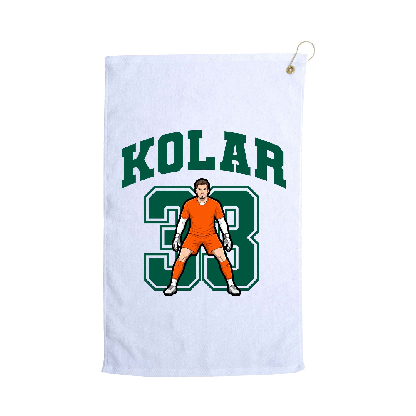Golf Towel — Number in White