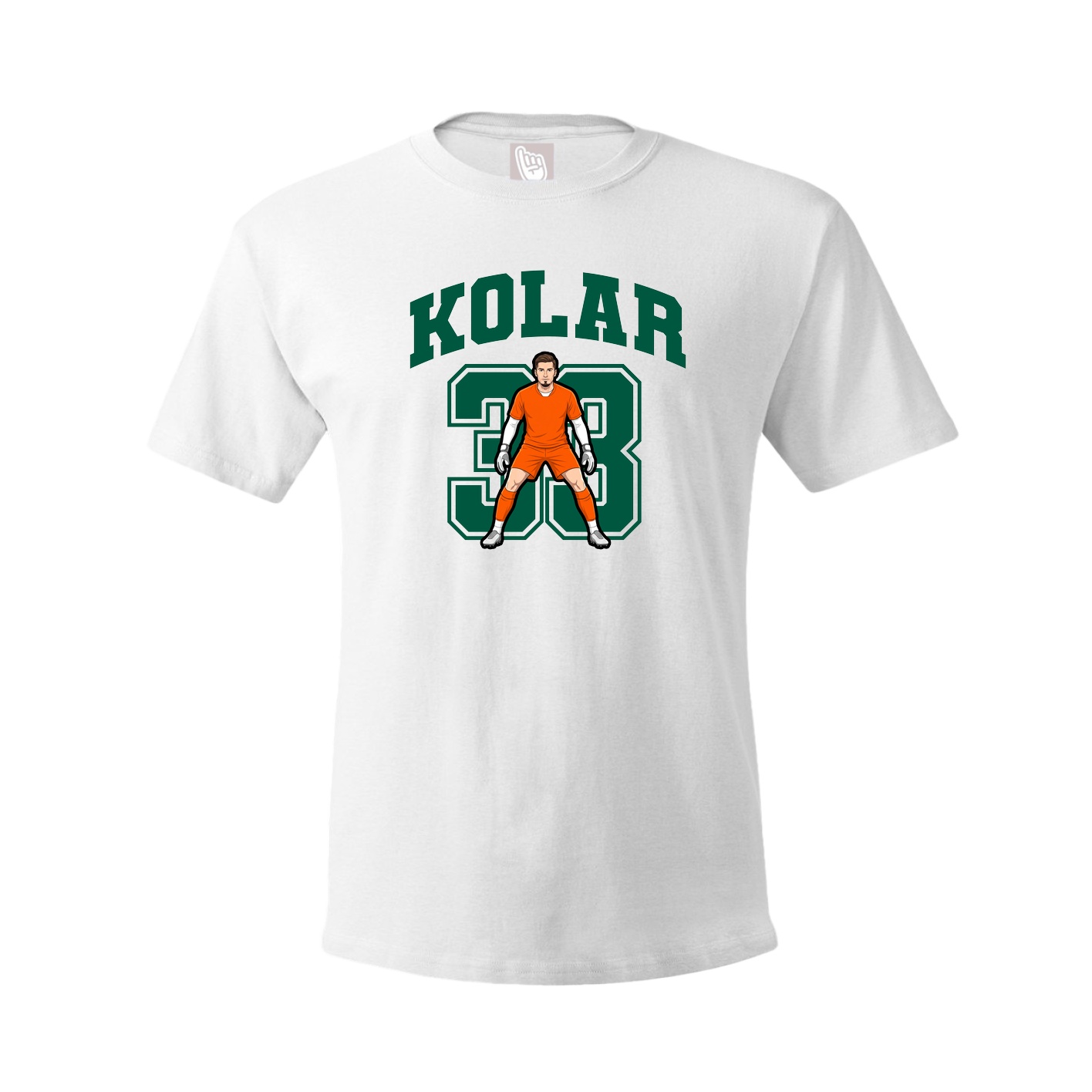 Youth Tee — Number in White