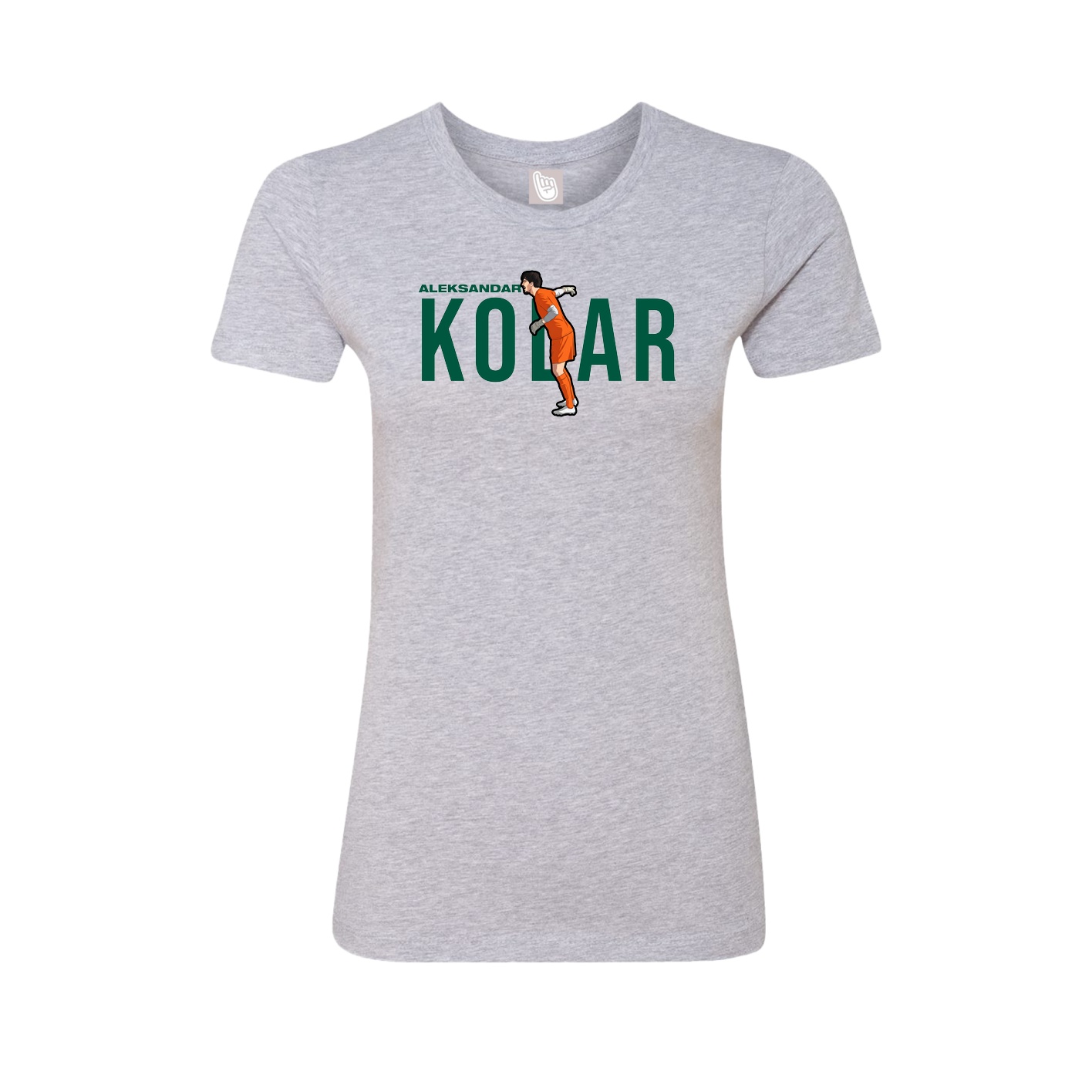 Fitted Women's Tee — Player Name in Grey