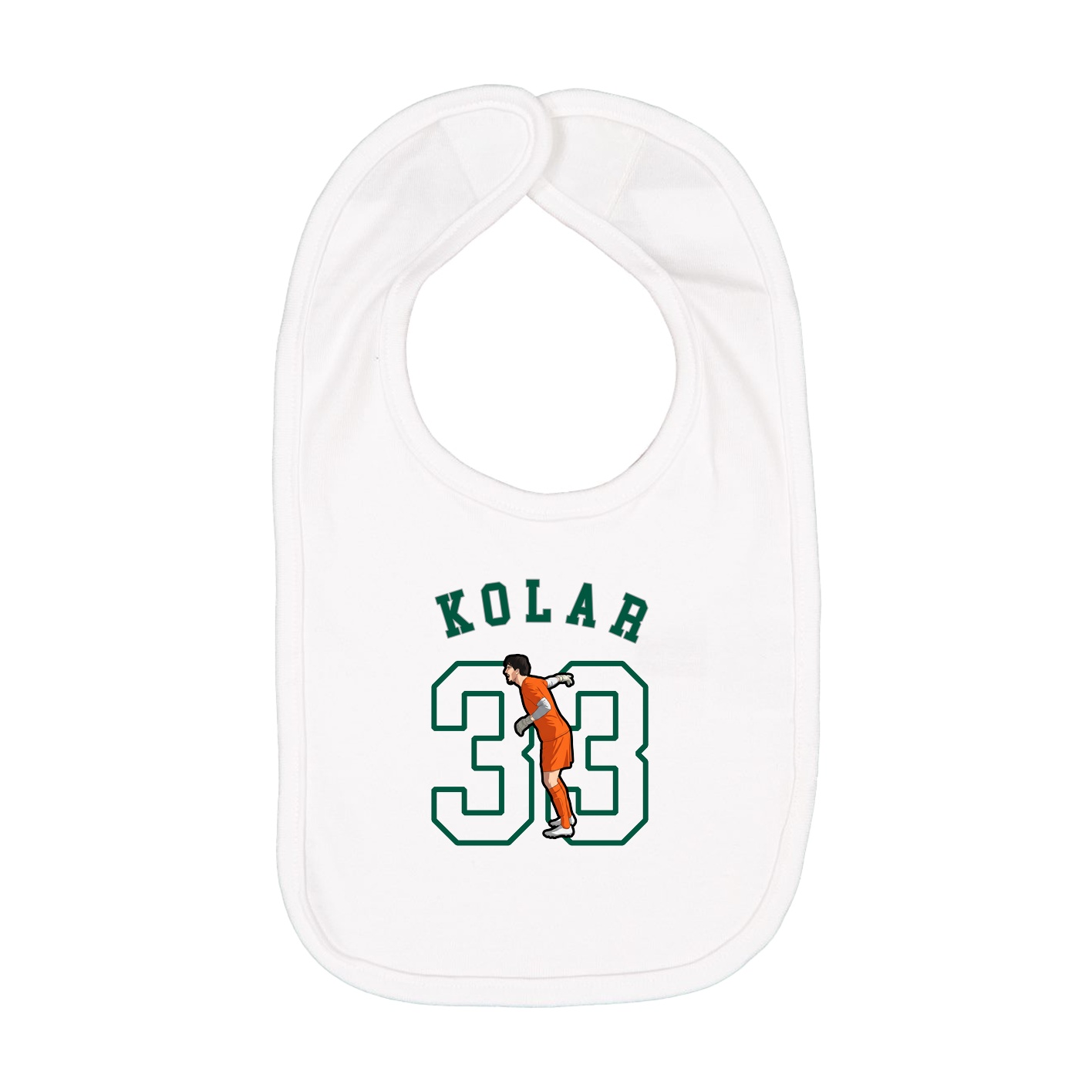 Infant Bib — Shirsey Arch in White