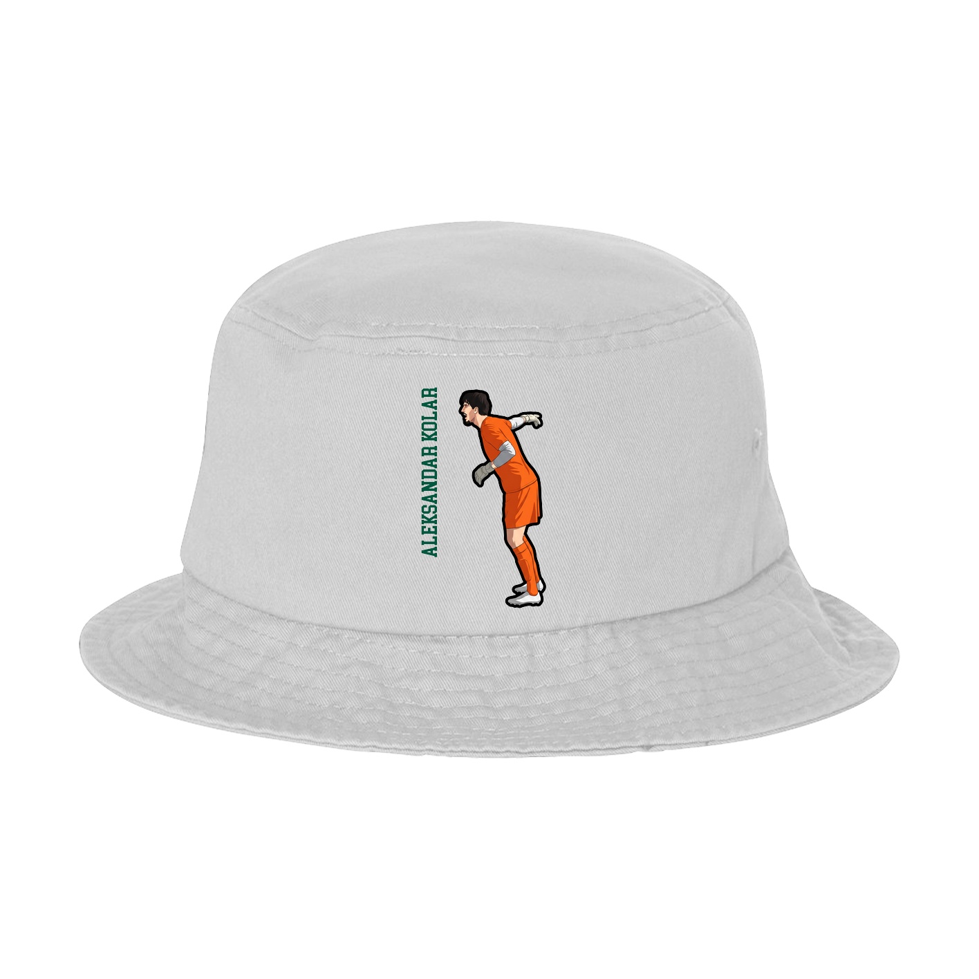 Bucket Cap — Name Vertical in White