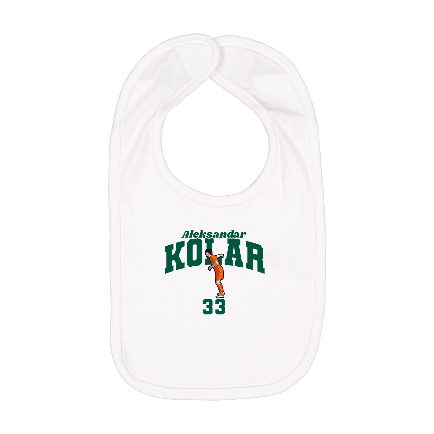 Infant Bib — Signature Arch in White