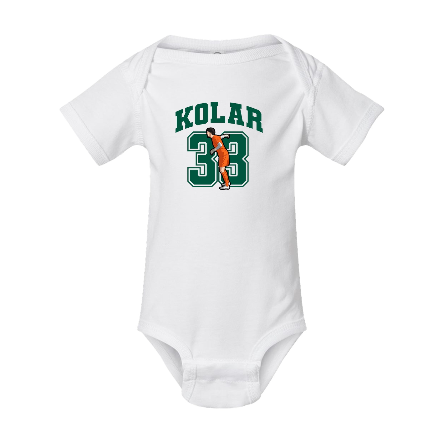 Baby Onesie — Number in White
