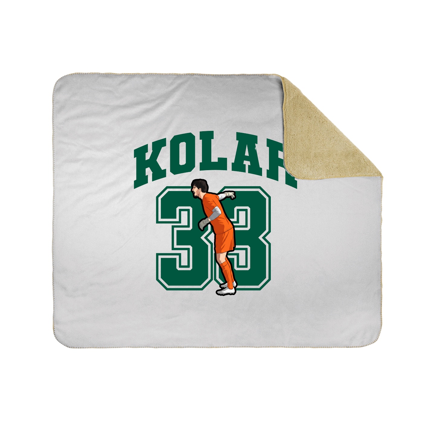 Throw Blanket — Number in White