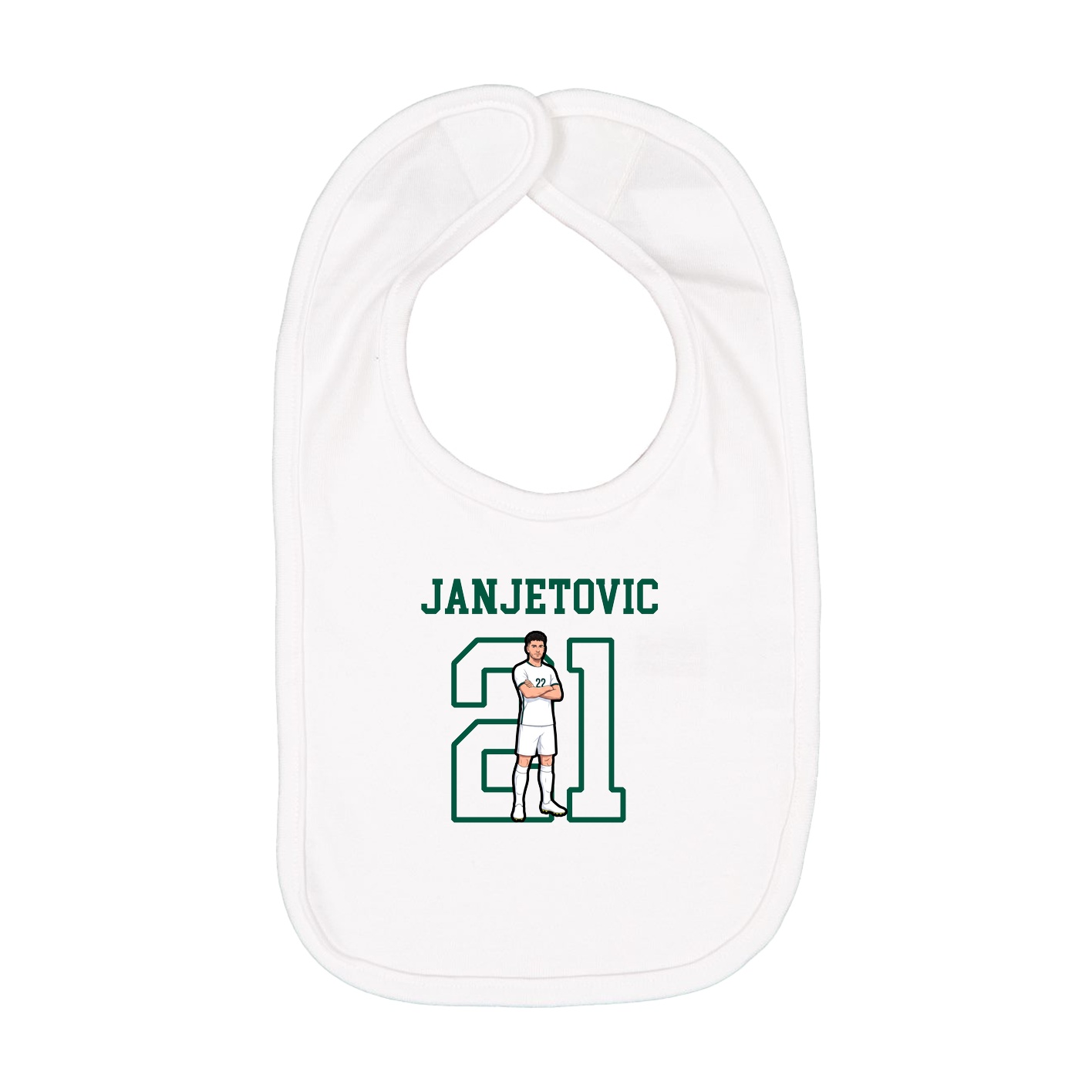 Infant Bib — Shirsey in White