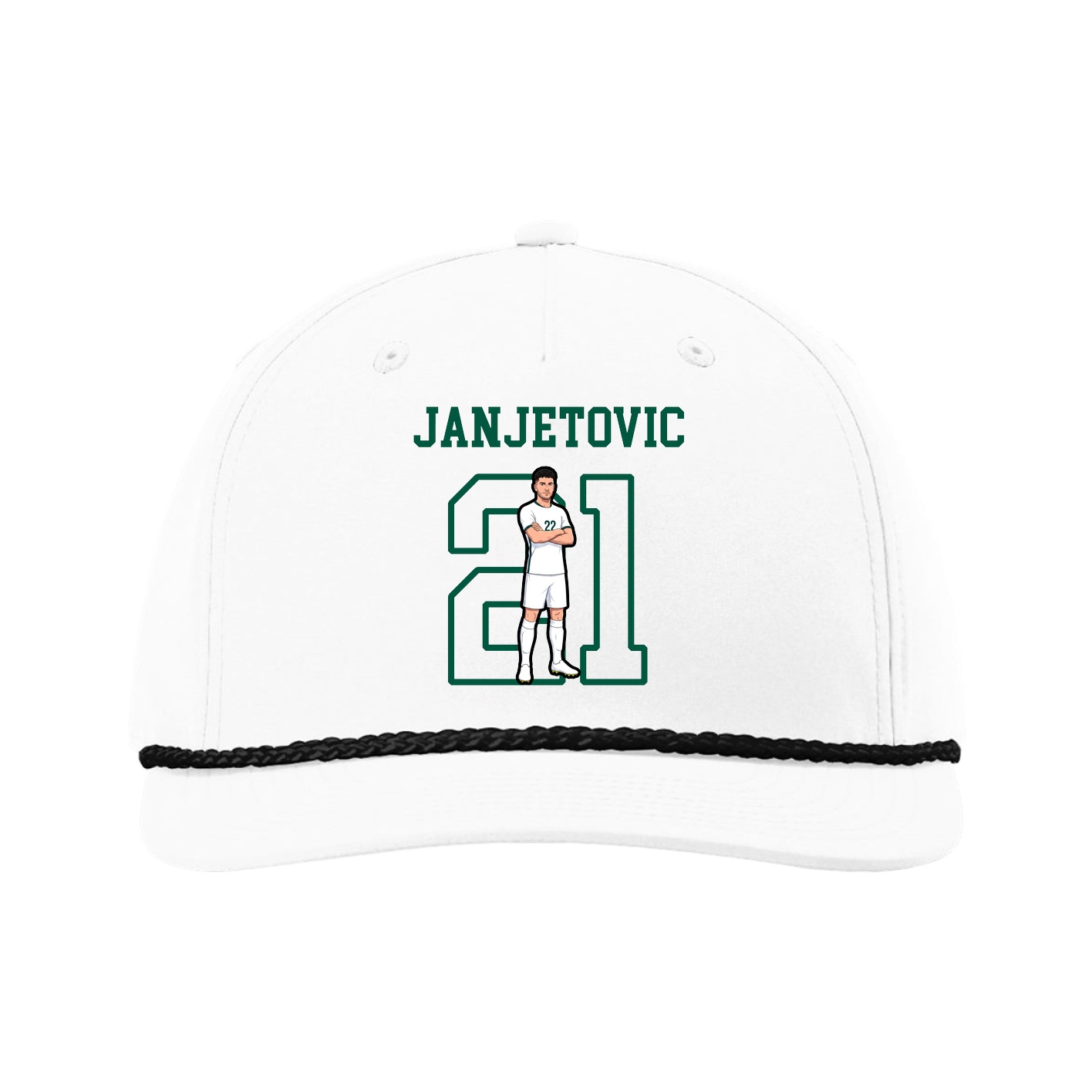 Five-Panel Classic Rope Cap — Shirsey in White
