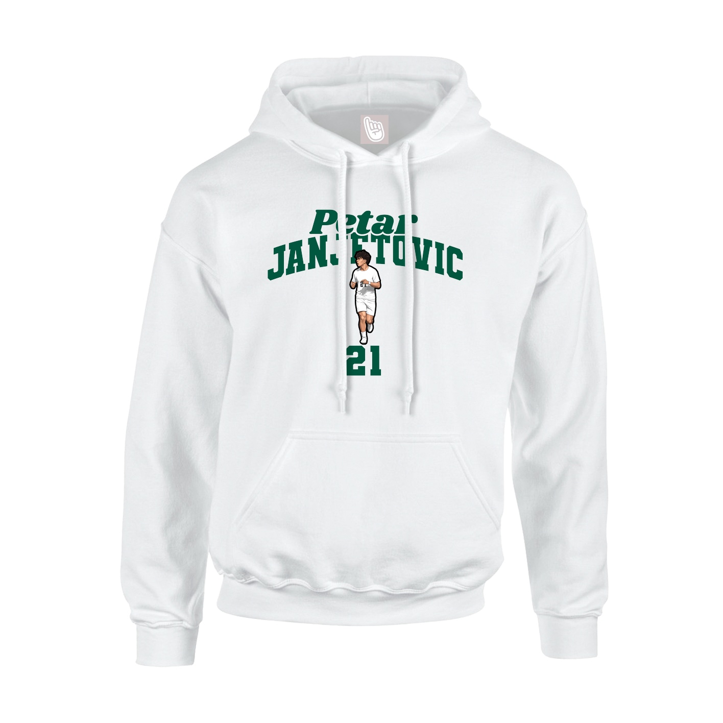 Youth Hoodie — Signature Arch in White