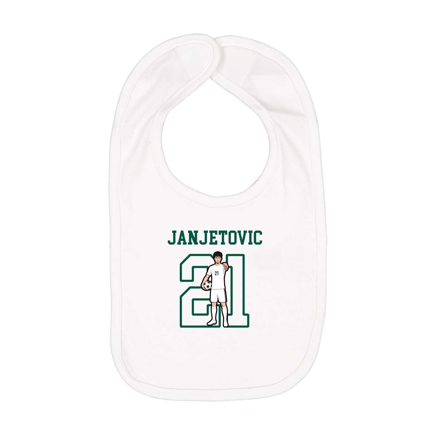 Infant Bib — Shirsey in White