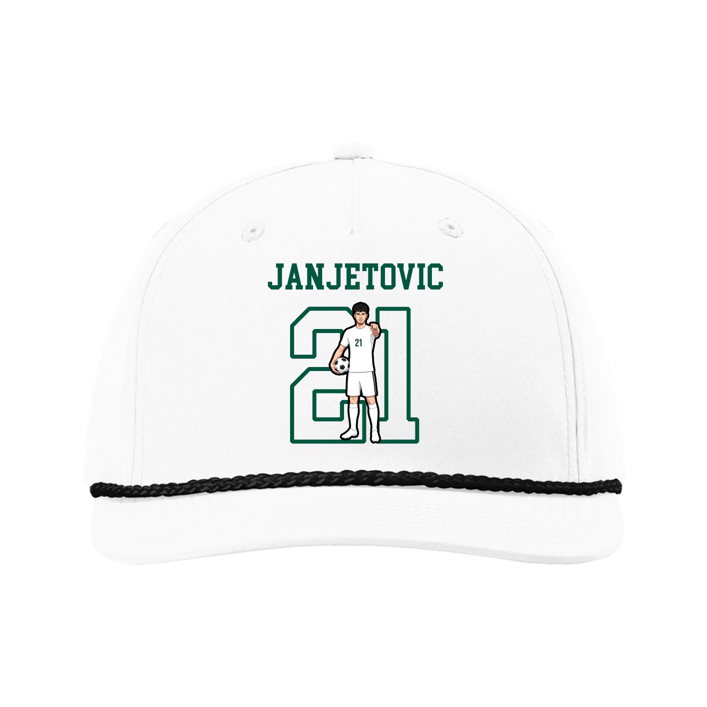 Five-Panel Classic Rope Cap — Shirsey in White