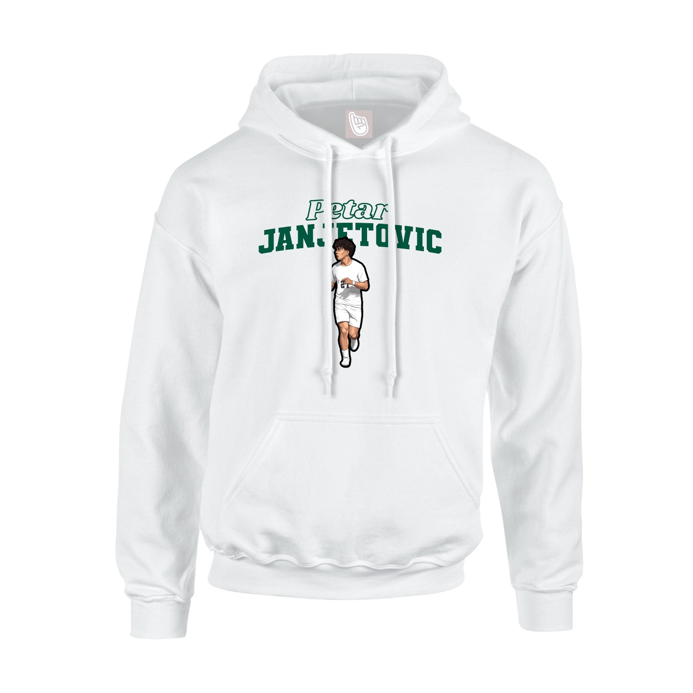 Hoodie — Name Arch in White