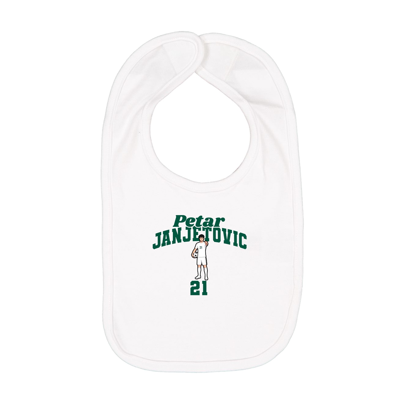 Infant Bib — Signature Arch in White
