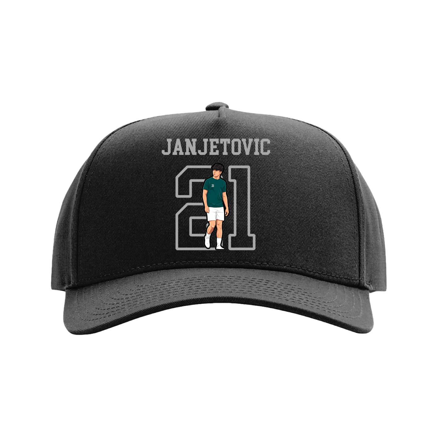 Full Fabric Five-Panel Champ Cap — Shirsey in Black