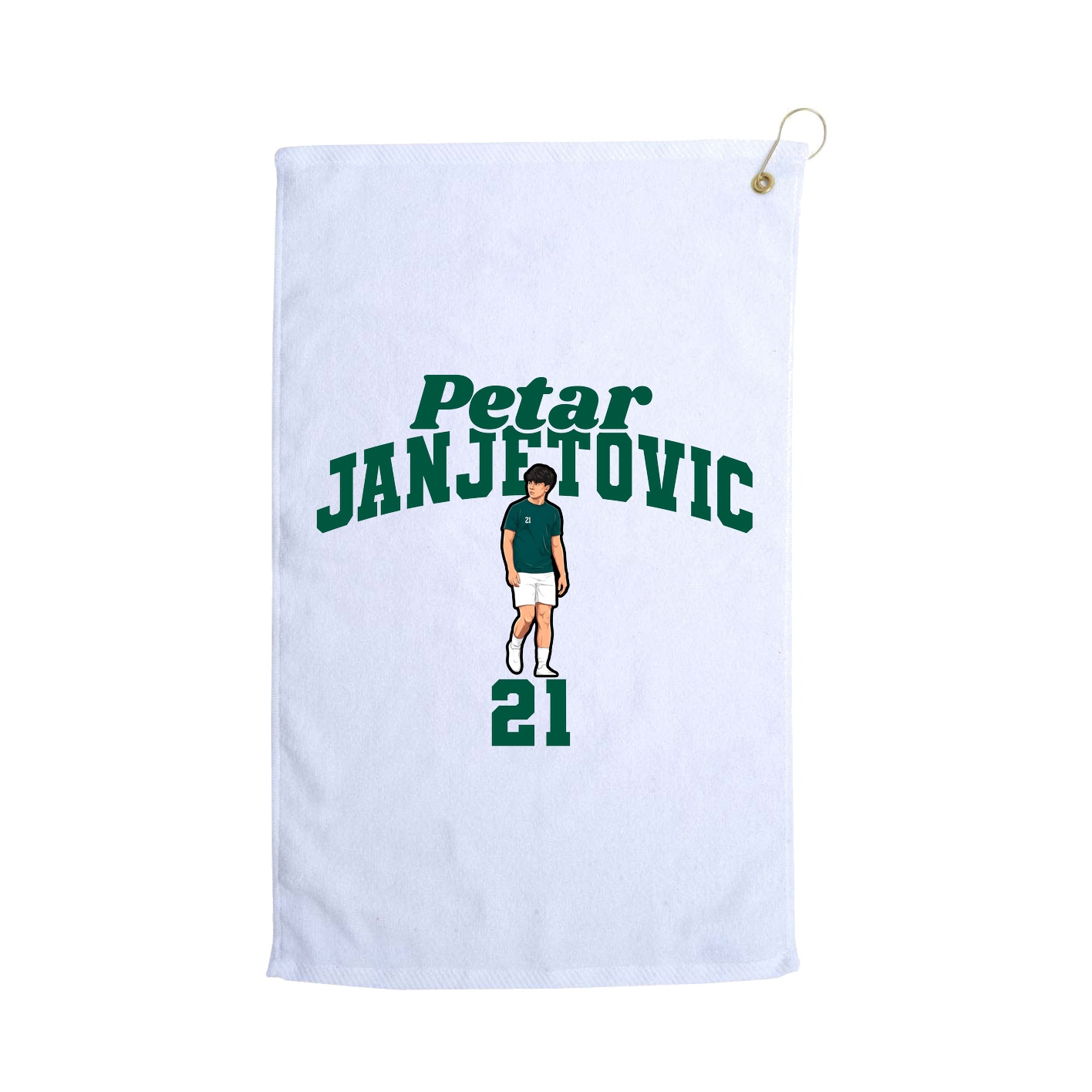 Golf Towel — Signature Arch in White