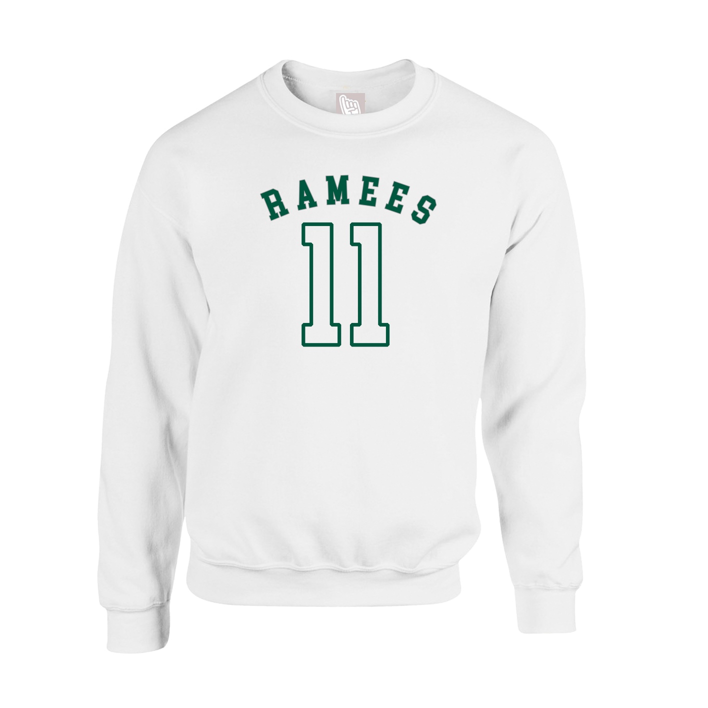 Fleece Crew — Shirsey Arch in White
