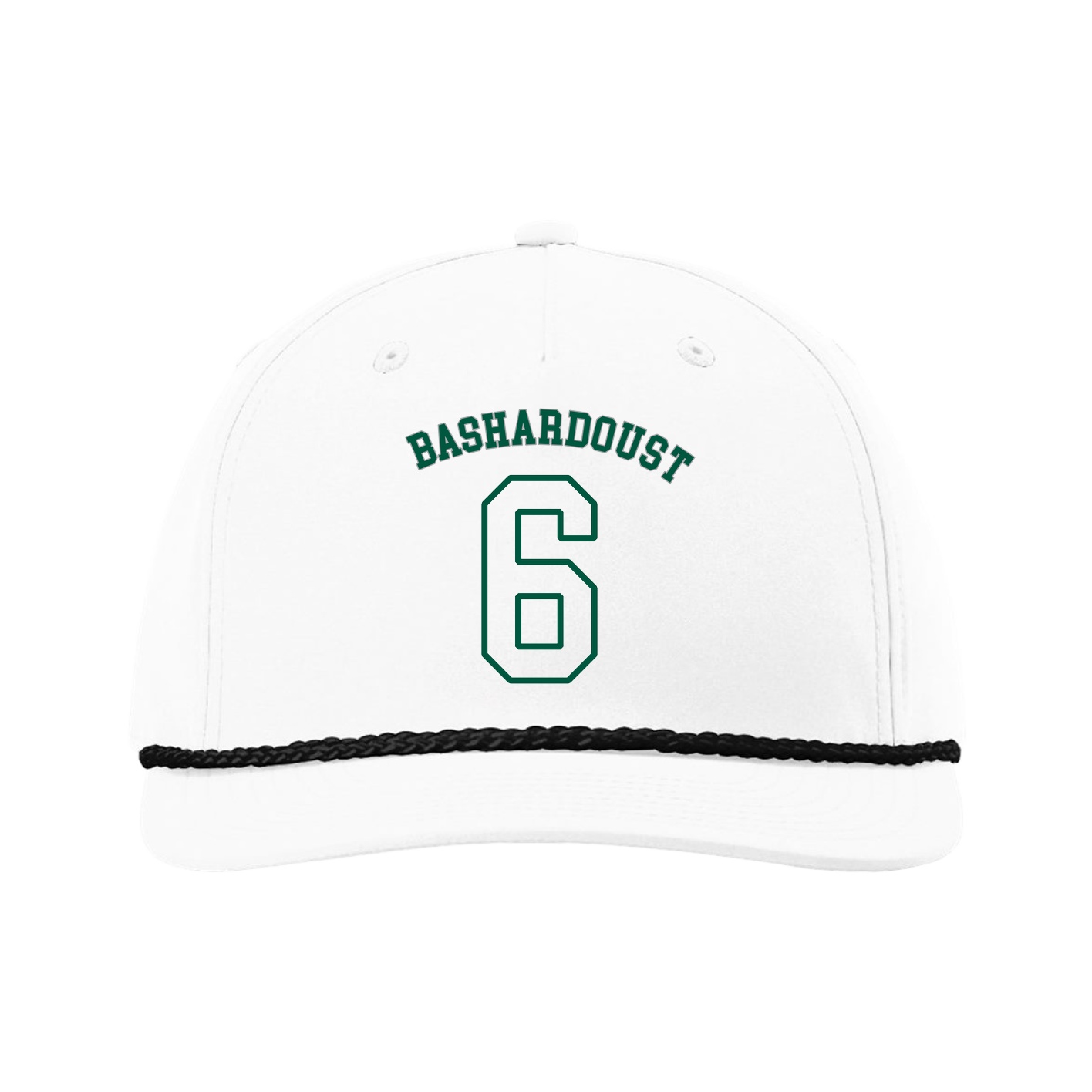 Five-Panel Classic Rope Cap — Shirsey Arch in White