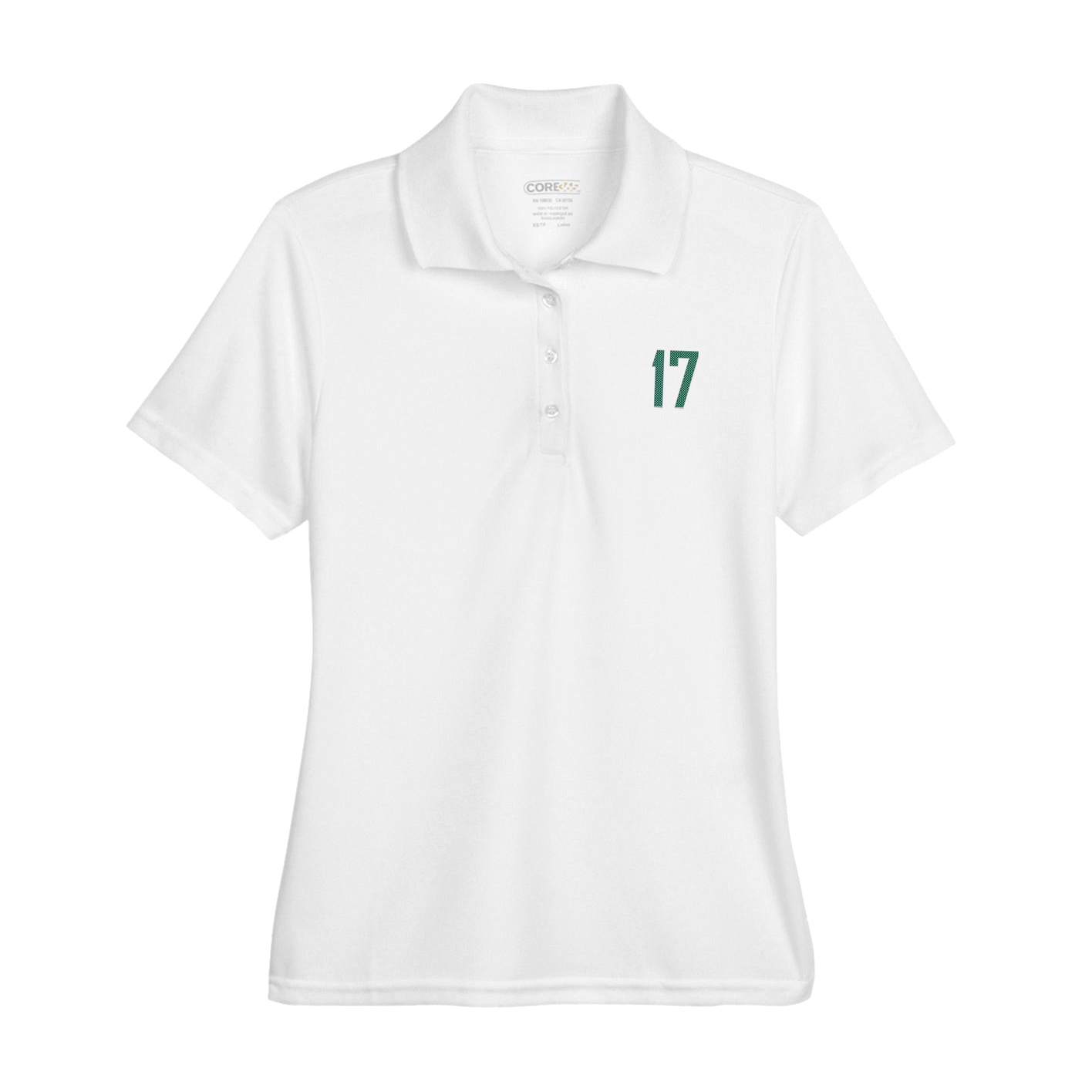 Womens Performance Polo — Front Shirsy in White