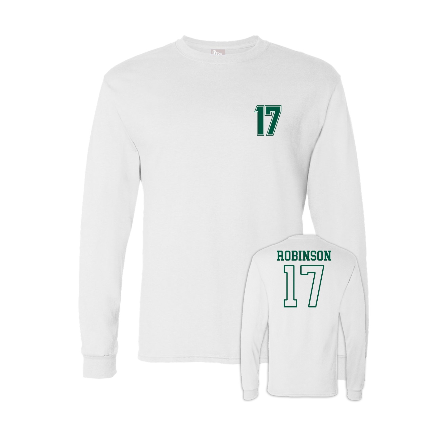 Long Sleeve Tee — Chest Back in White