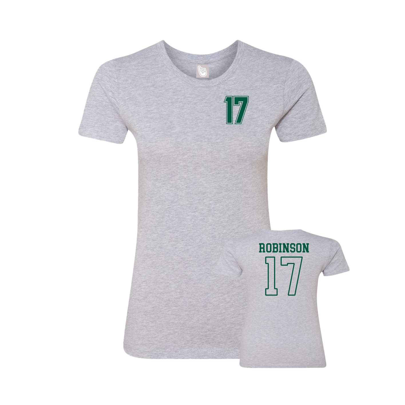 Womens Tee — Chest Back in Grey