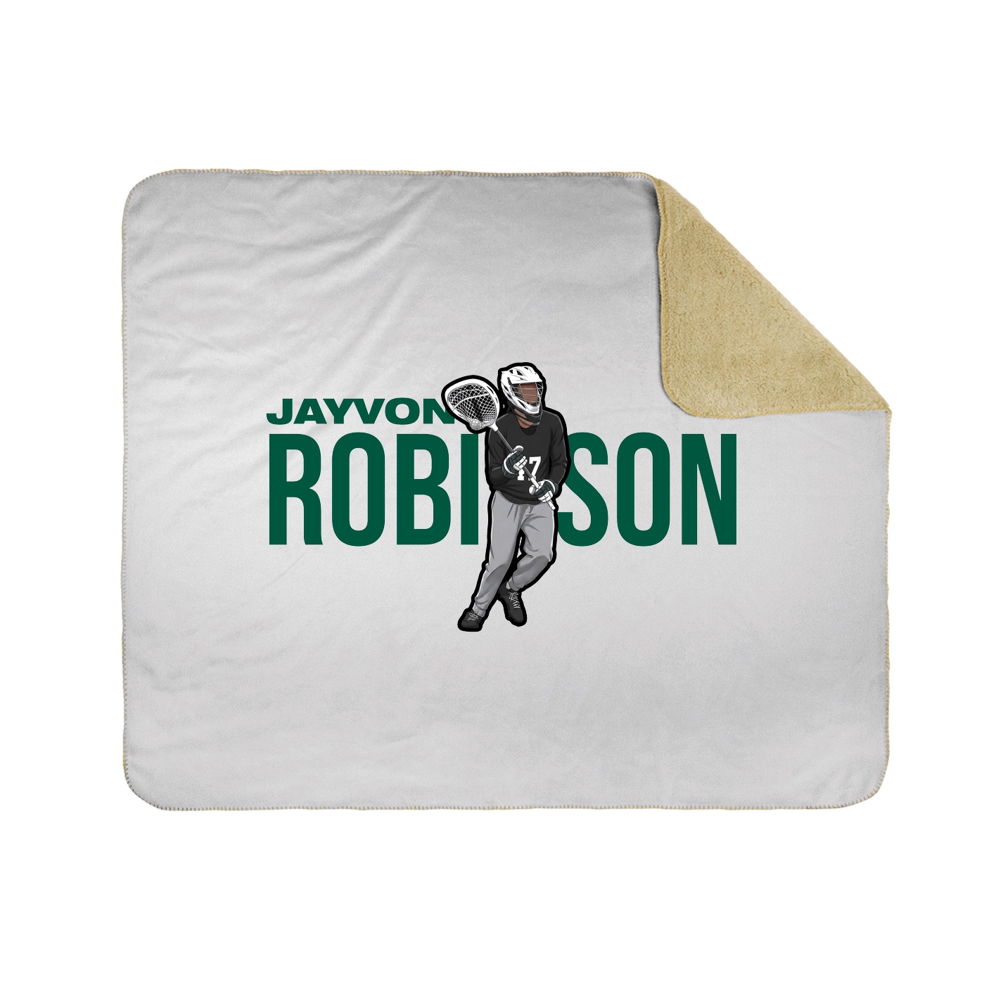 Throw Blanket — Player Name in White