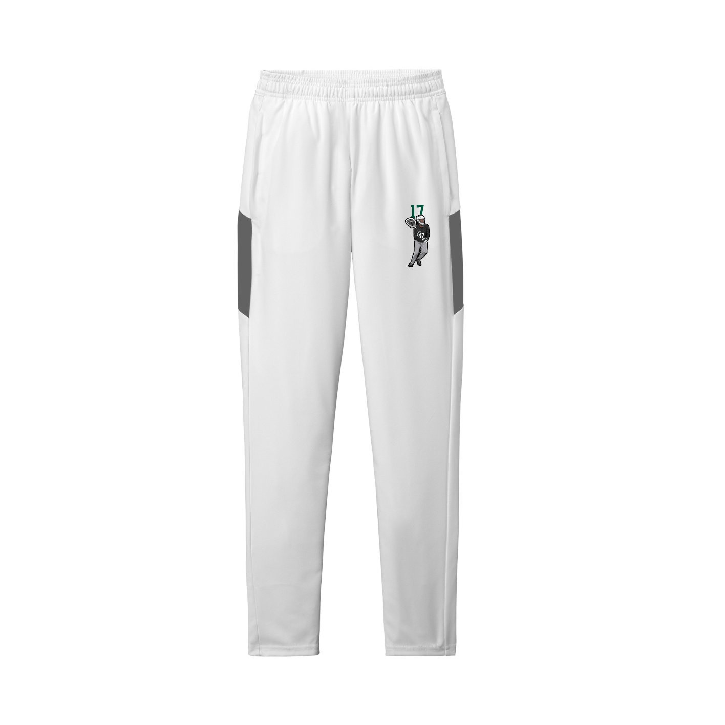 Team Travel Pant — Number Top in White/Grey