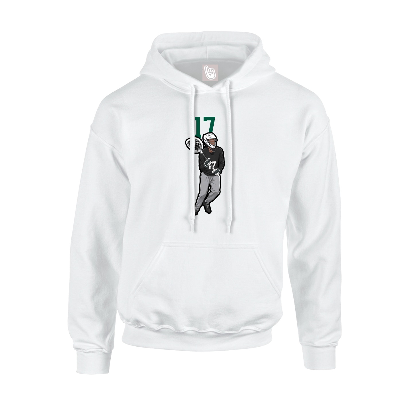 Hoodie — Number Top in White