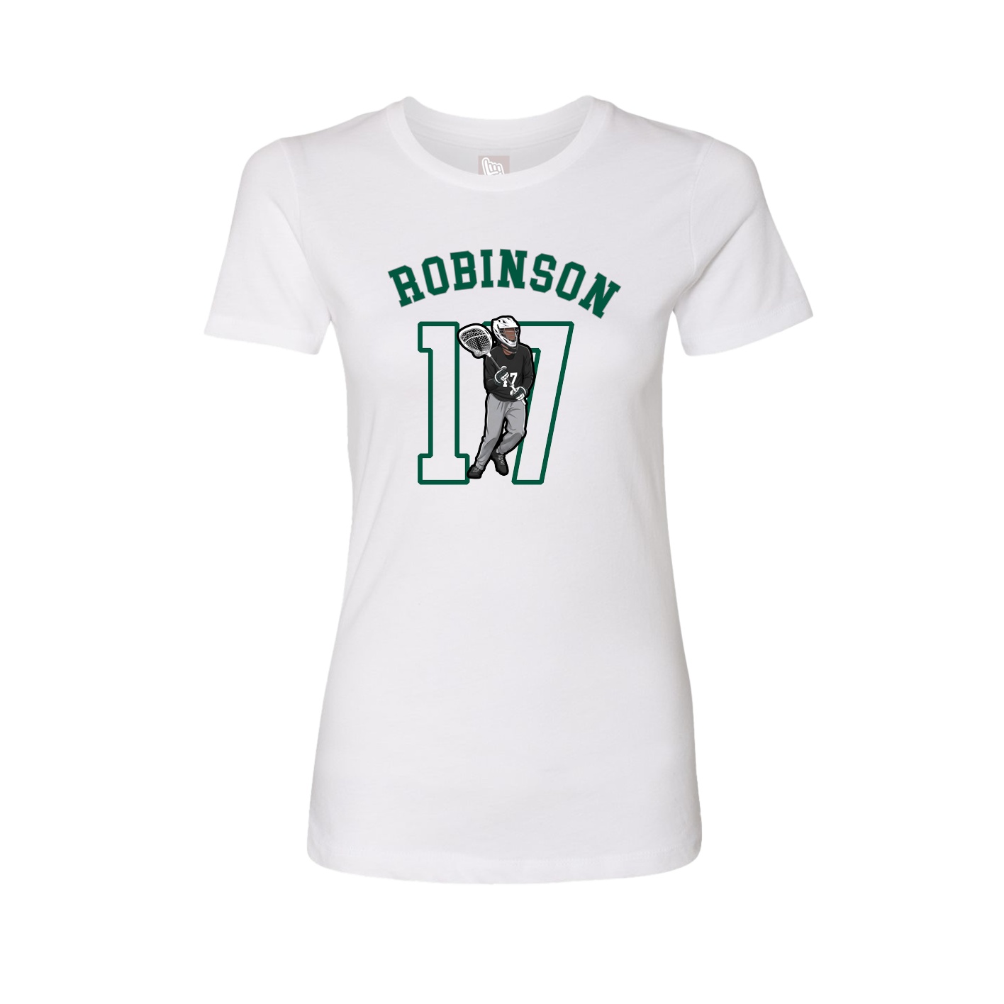 Fitted Women's Tee — Shirsey Arch in White