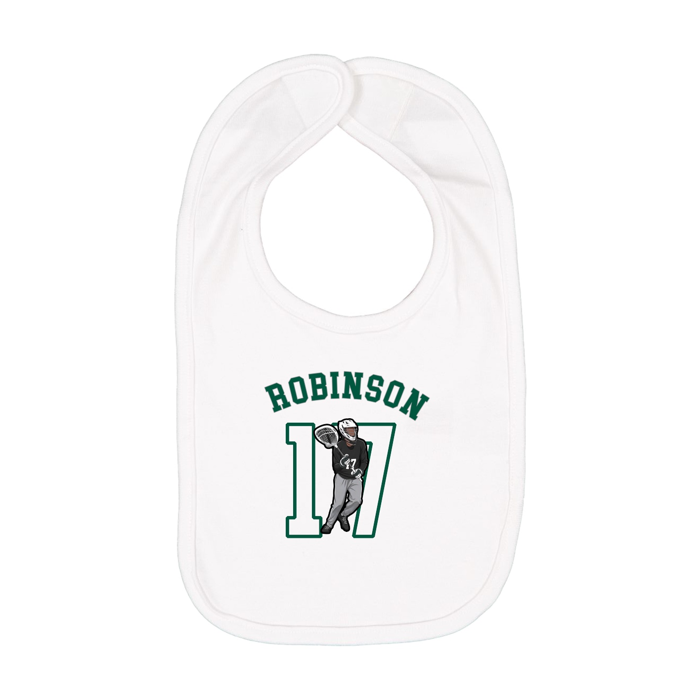 Infant Bib — Shirsey Arch in White