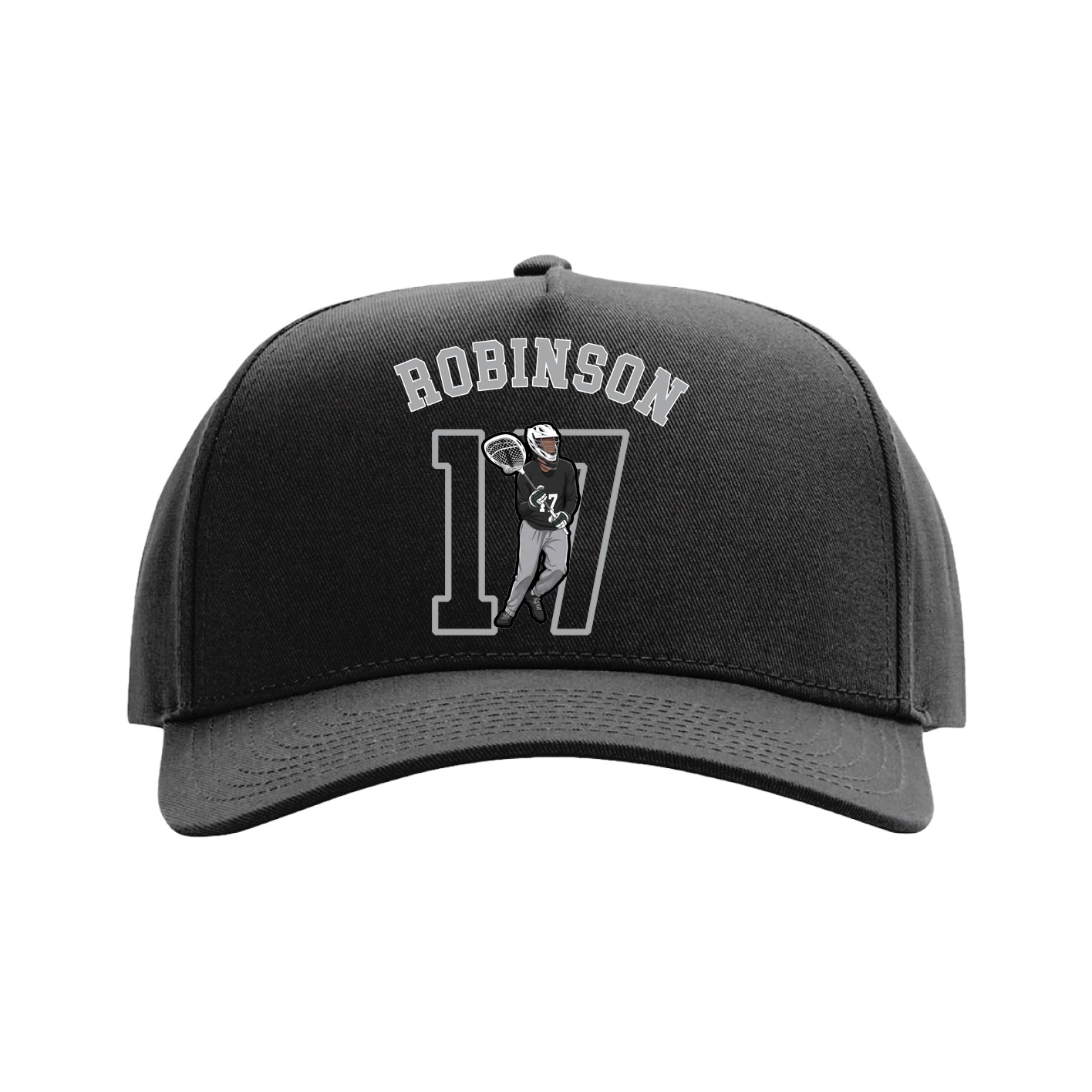 Full Fabric Five-Panel Champ Cap — Shirsey Arch in Black