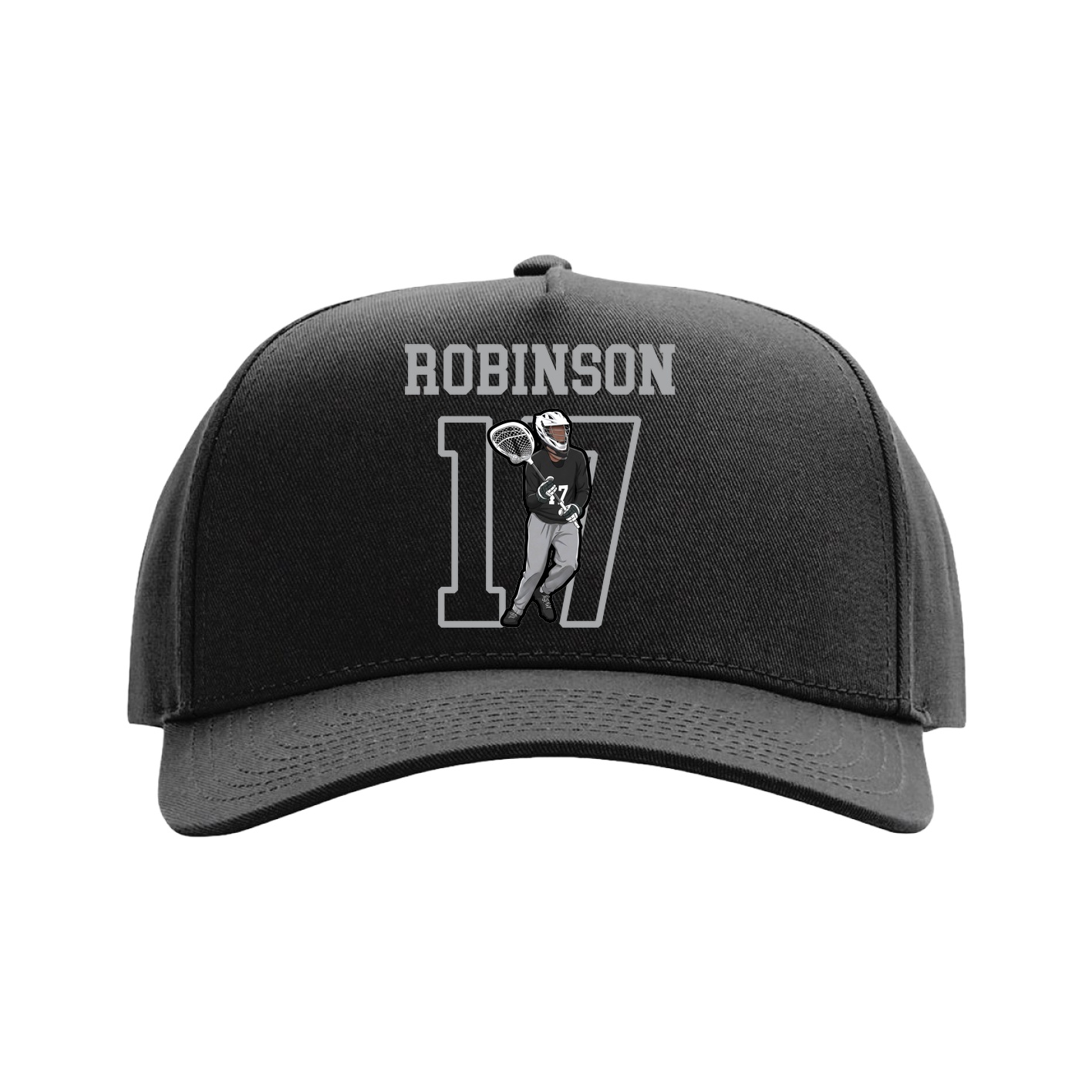 Full Fabric Five-Panel Champ Cap — Shirsey in Black