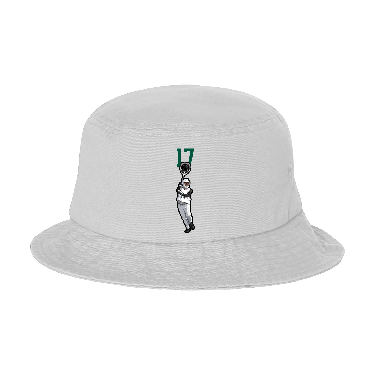 Bucket Cap — Number Top in White