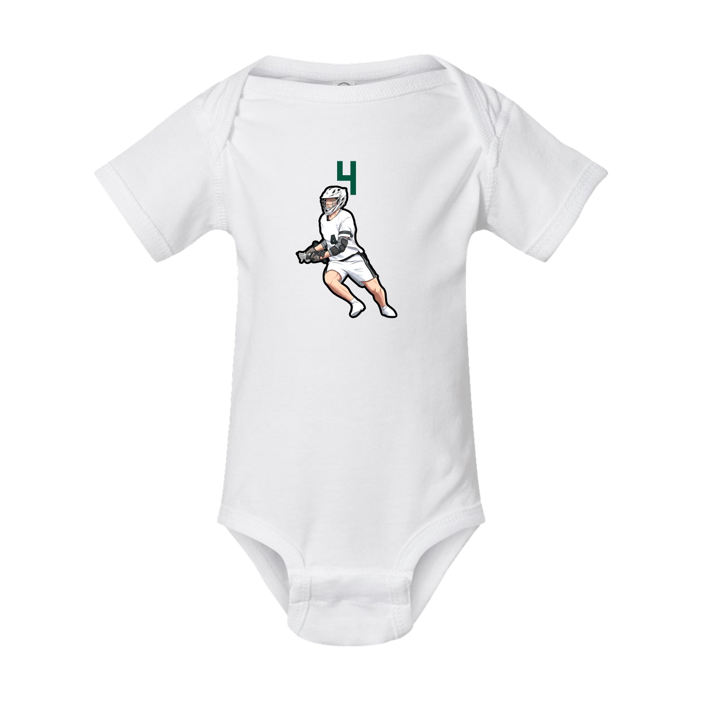 Baby Onesie — Number Top in White