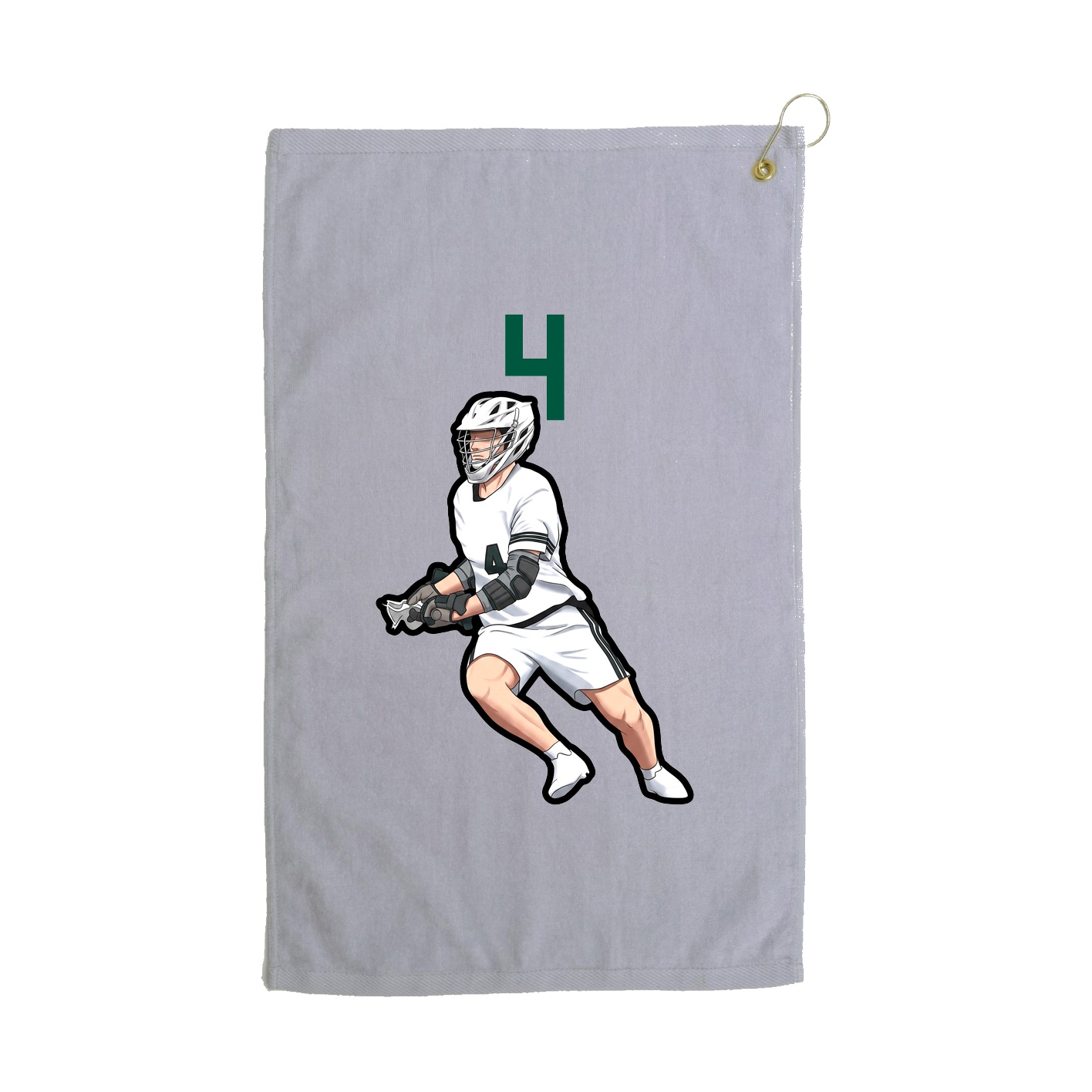 Golf Towel — Number Top in Grey