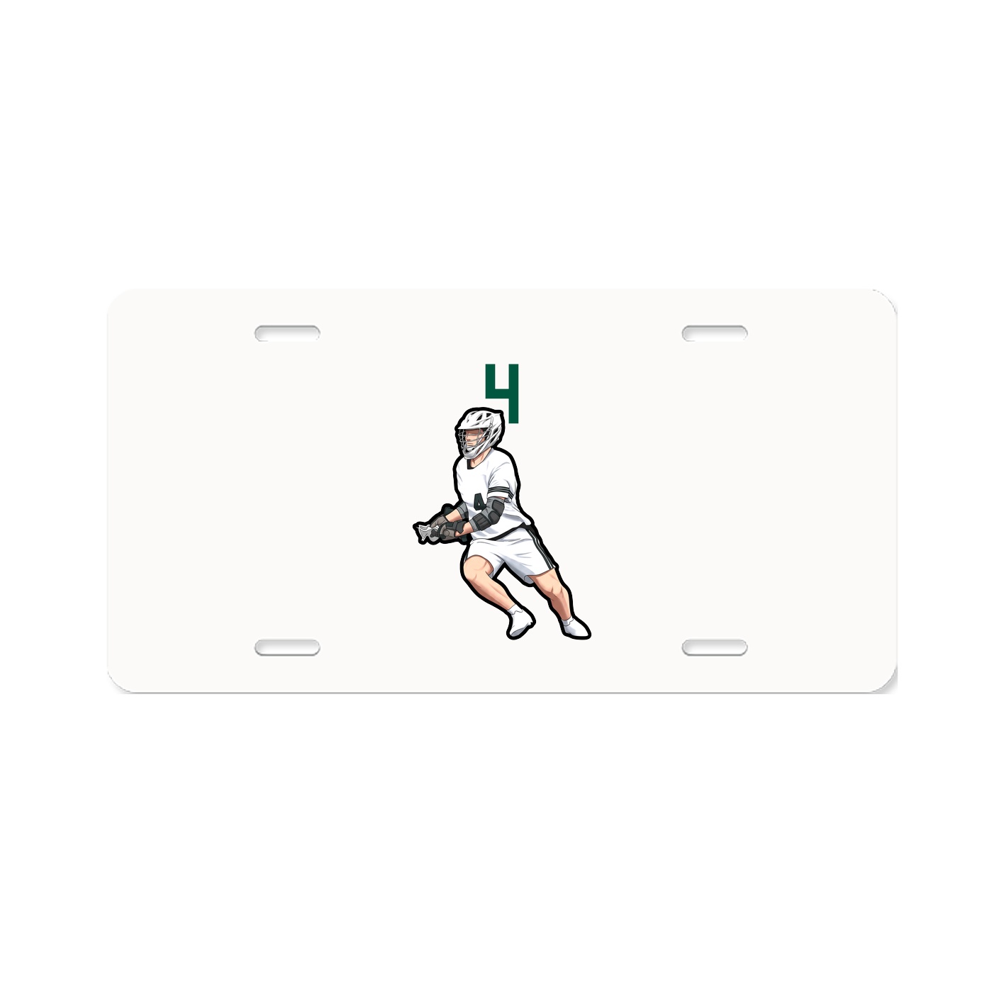 License Plate — Number Top in Classic