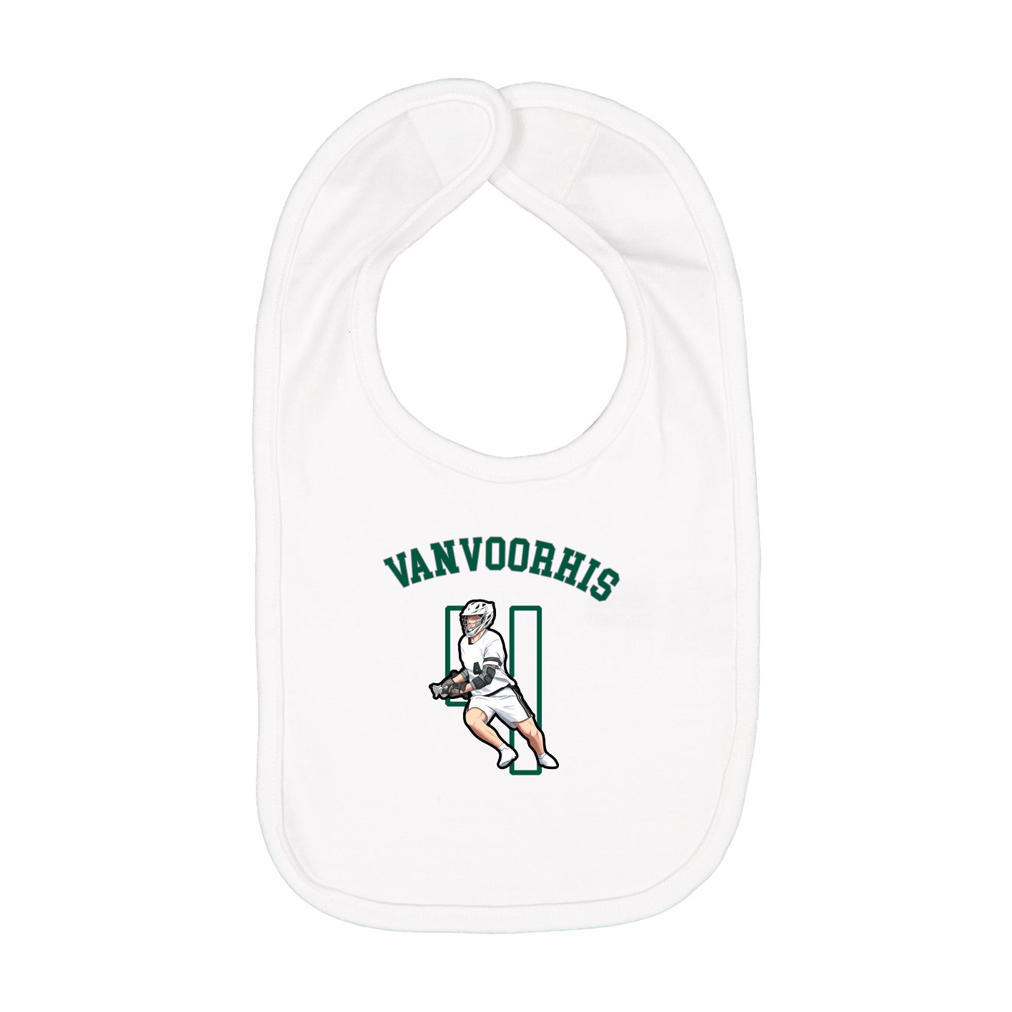 Infant Bib — Shirsey Arch in White