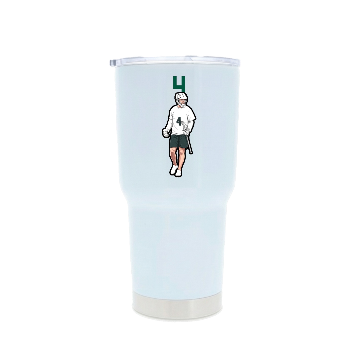 30oz Stainless Steel Tumbler — Number Top in White