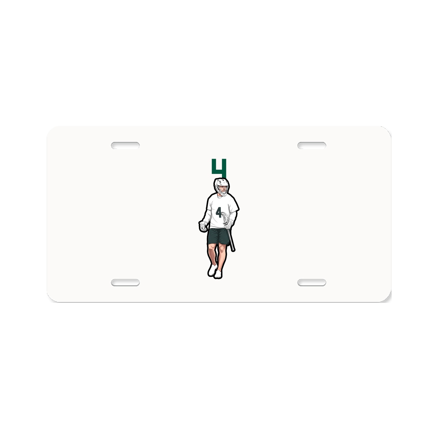License Plate — Number Top in Classic