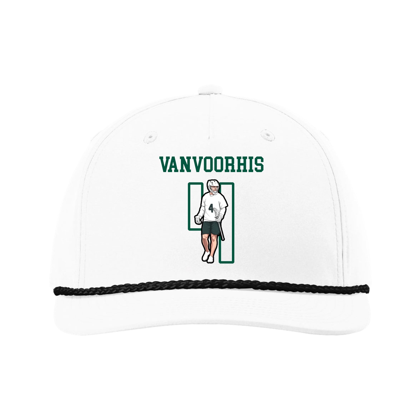 Five-Panel Classic Rope Cap — Shirsey in White