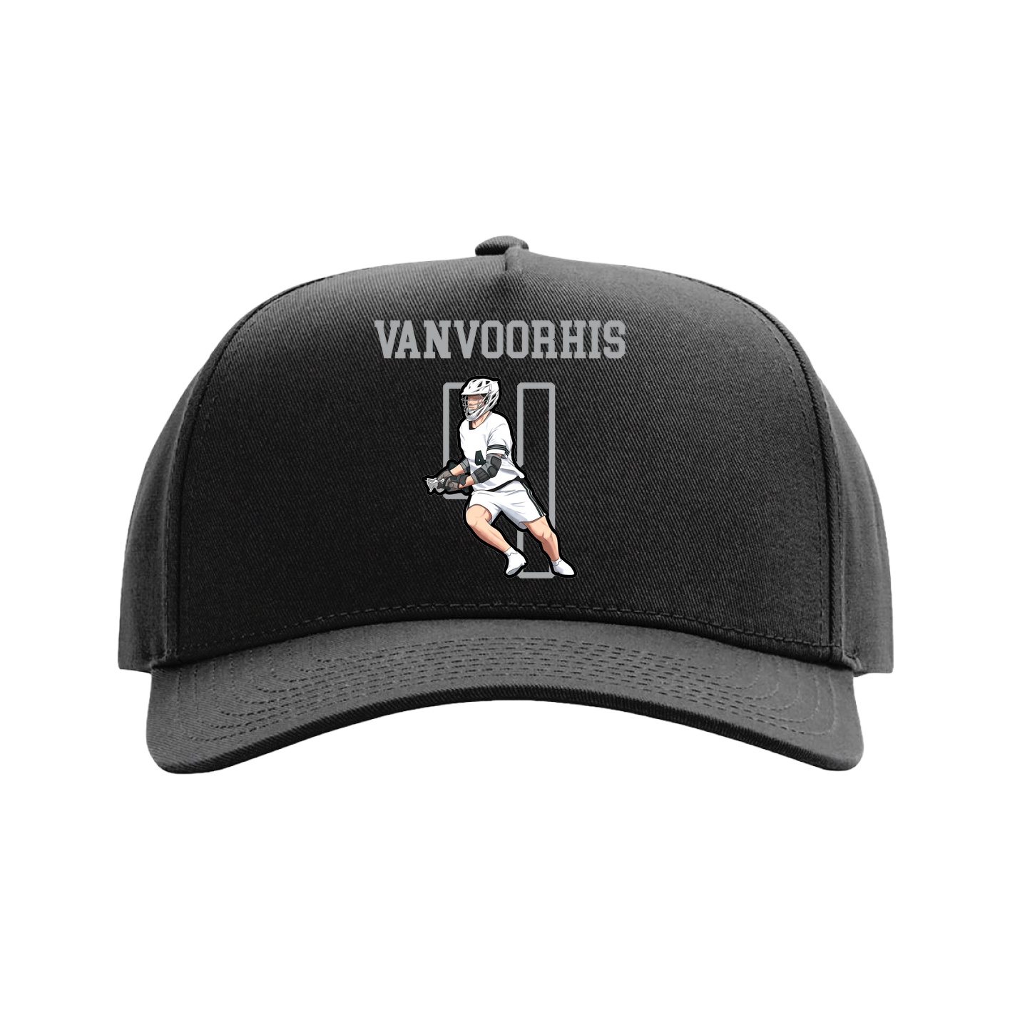 Full Fabric Five-Panel Champ Cap — Shirsey in Black