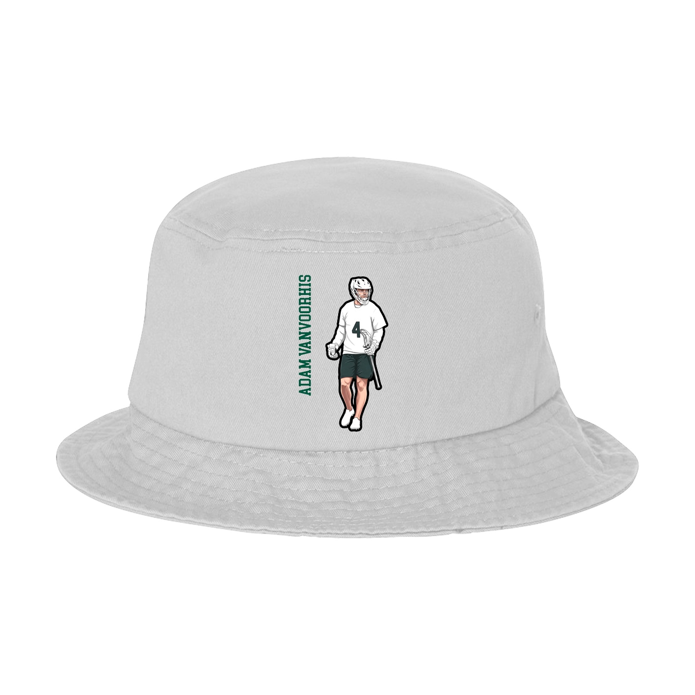 Bucket Cap — Name Vertical in White