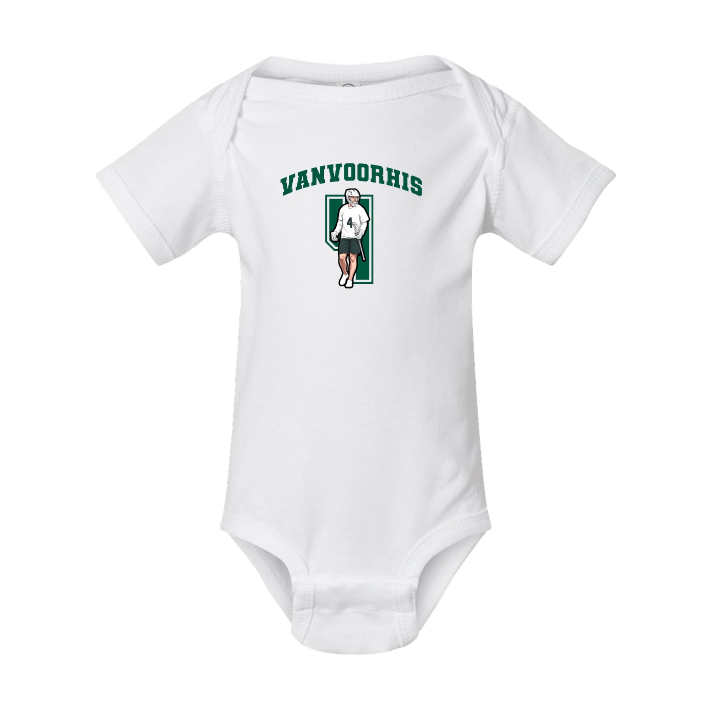 Baby Onesie — Number in White
