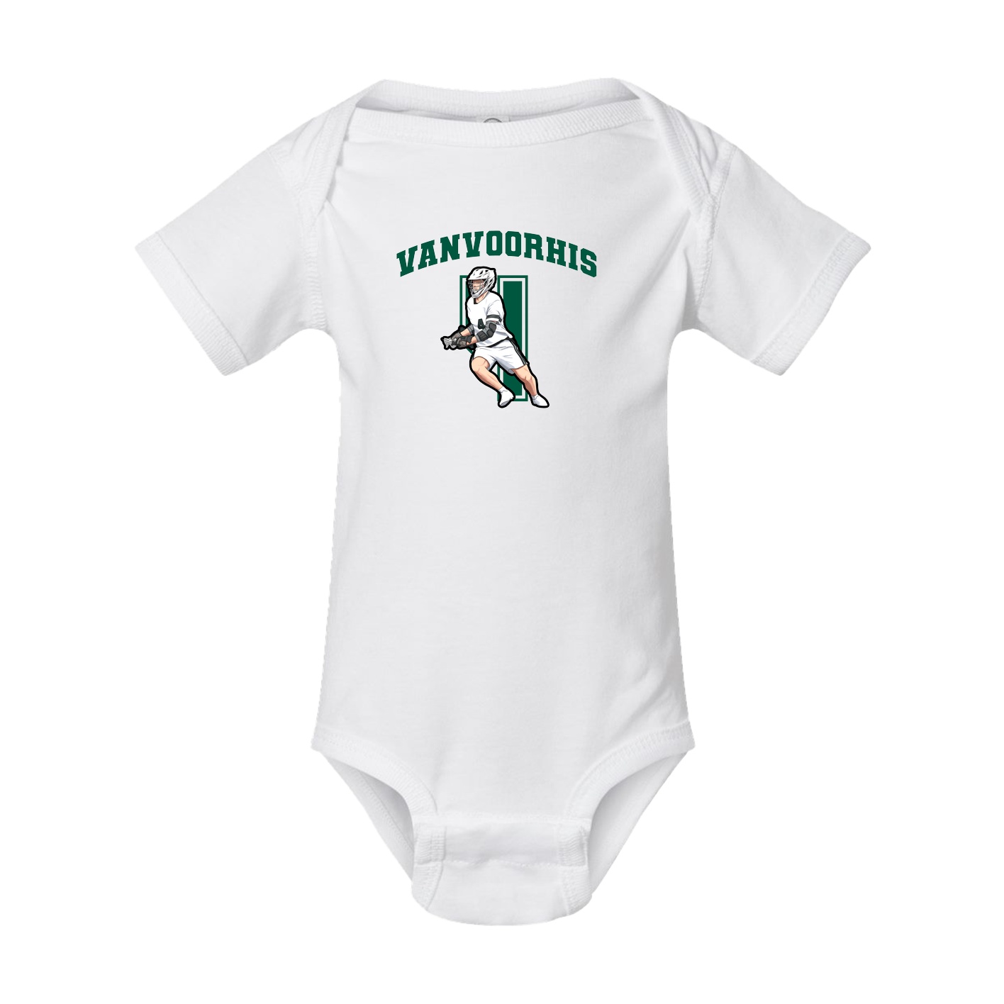 Baby Onesie — Number in White