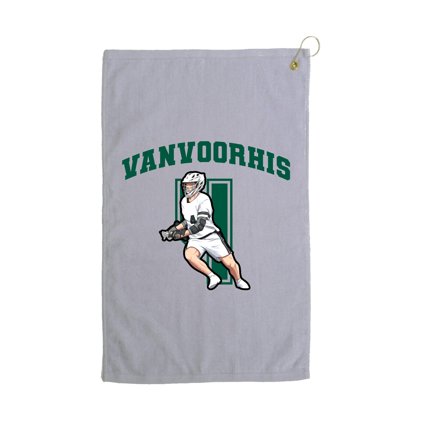 Golf Towel — Number in Grey